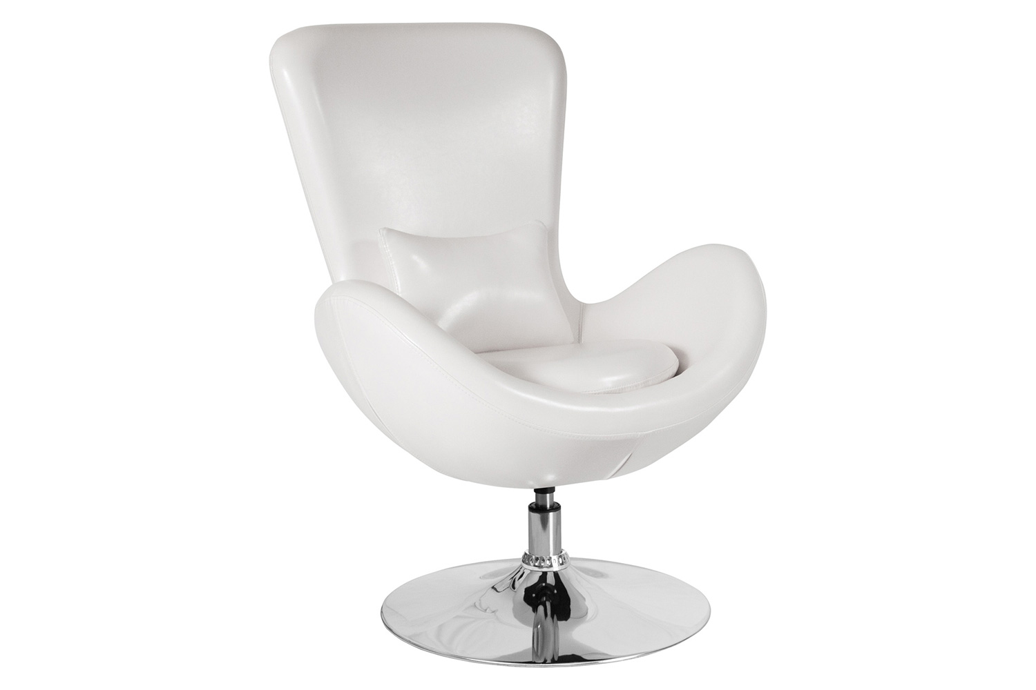 BLNK™ Egg Series LeatherSoft Side Reception Chair - White