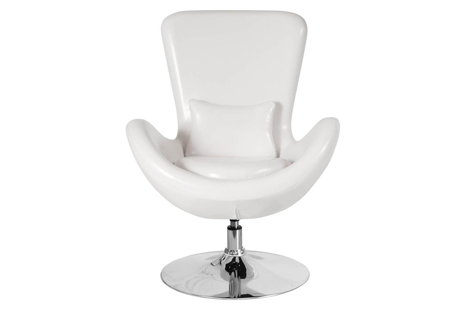 BLNK™ Egg Series LeatherSoft Side Reception Chair - White