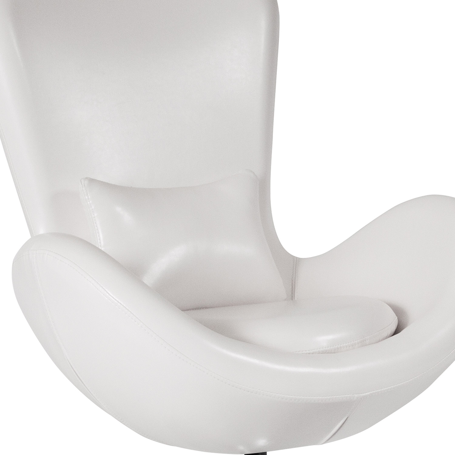 BLNK™ Egg Series LeatherSoft Side Reception Chair - White