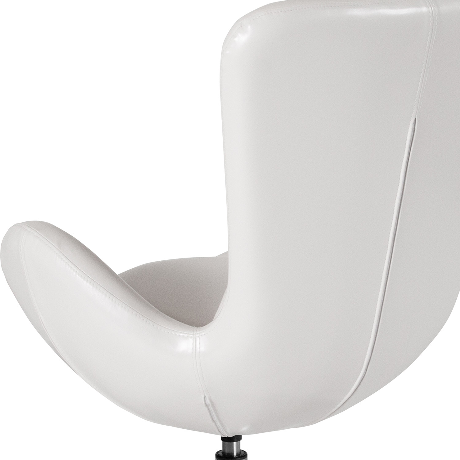 BLNK™ Egg Series LeatherSoft Side Reception Chair - White