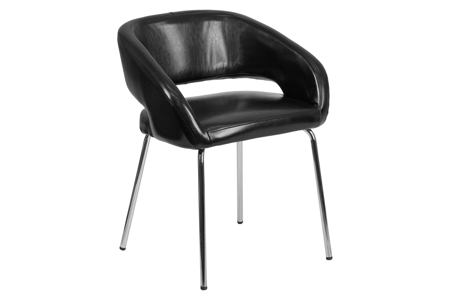 BLNK™ Fusion Series LeatherSoft Side Reception Chair - Black