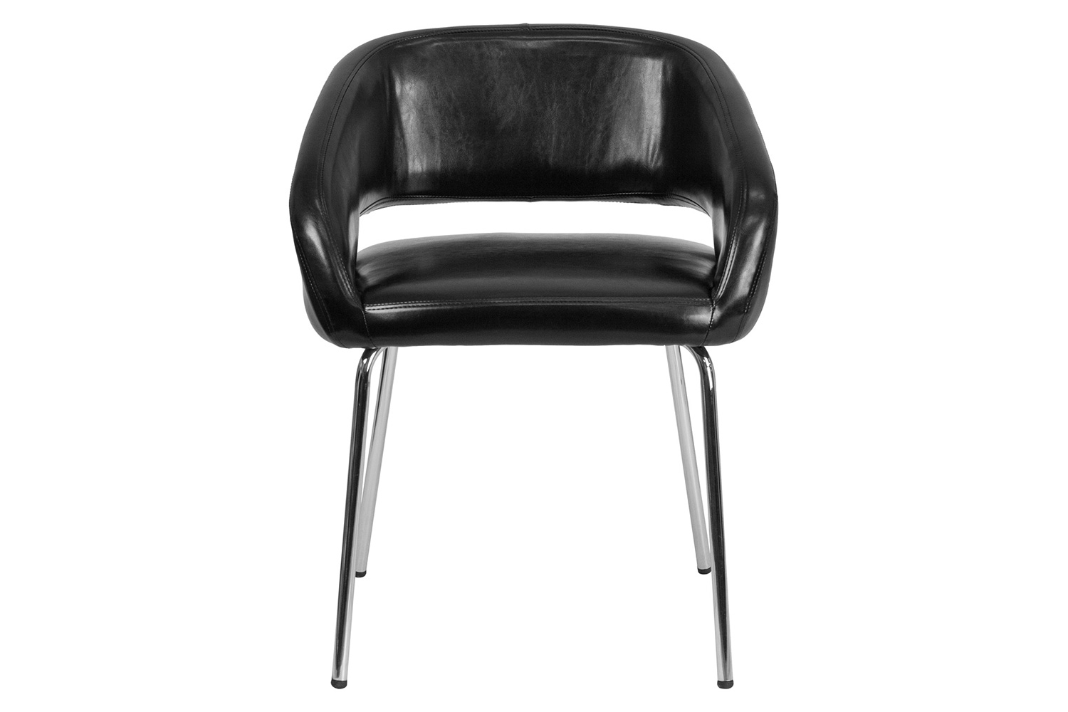 BLNK™ Fusion Series LeatherSoft Side Reception Chair - Black