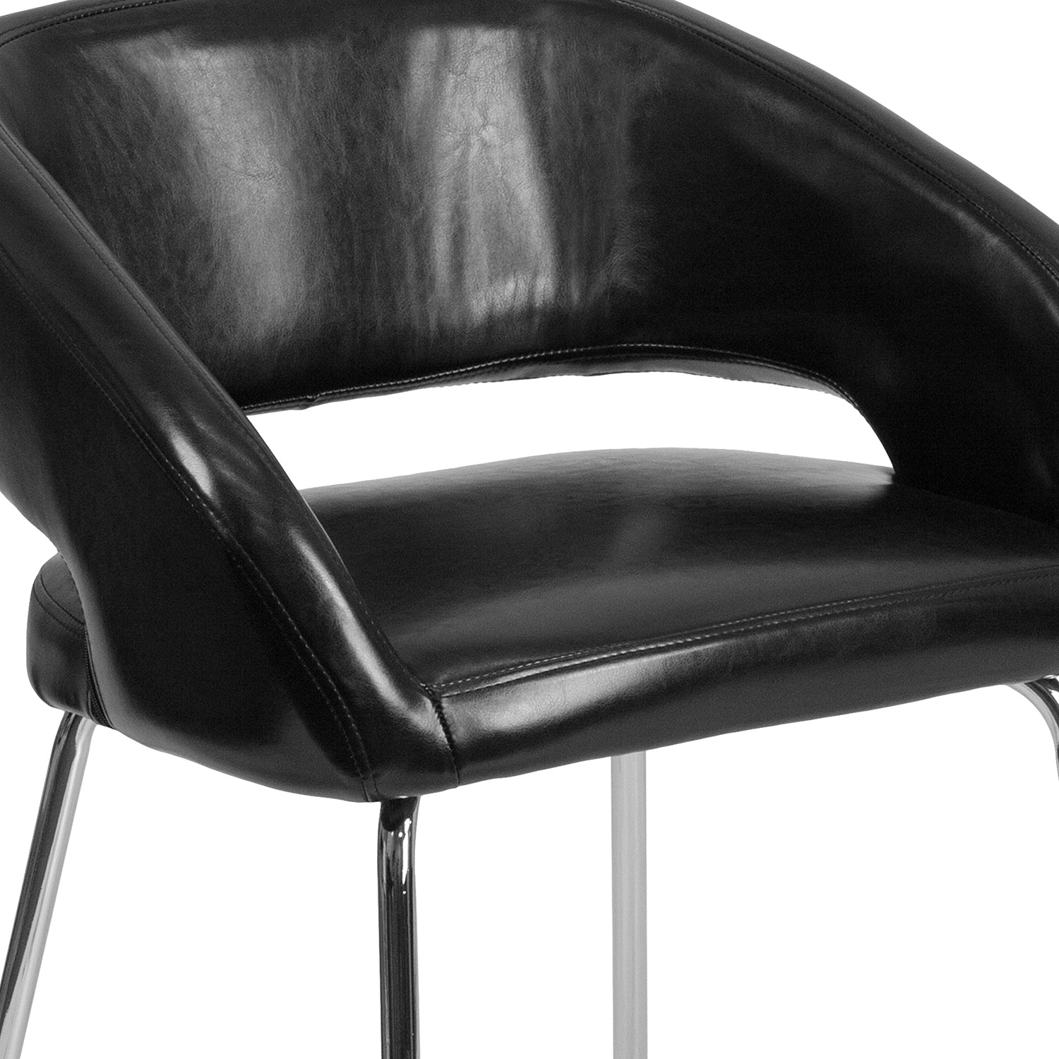 BLNK™ Fusion Series LeatherSoft Side Reception Chair - Black