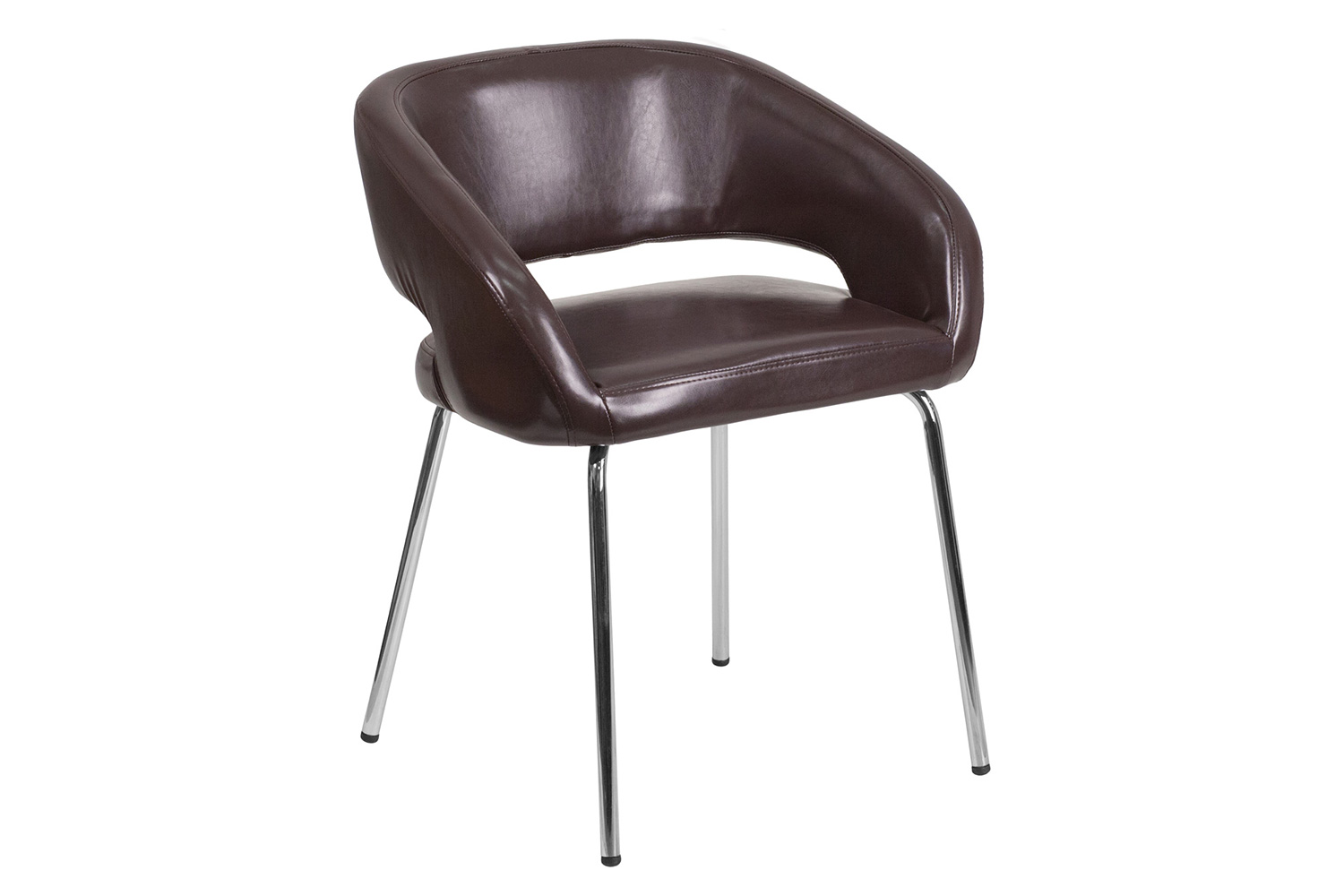 BLNK™ Fusion Series LeatherSoft Side Reception Chair - Brown