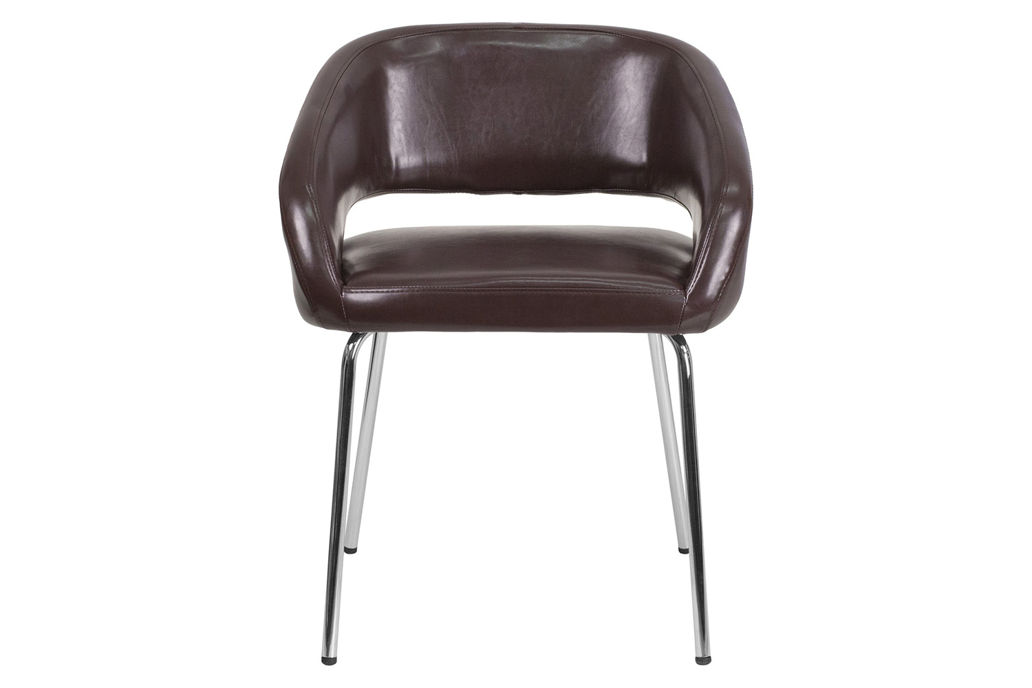 BLNK™ Fusion Series LeatherSoft Side Reception Chair - Brown