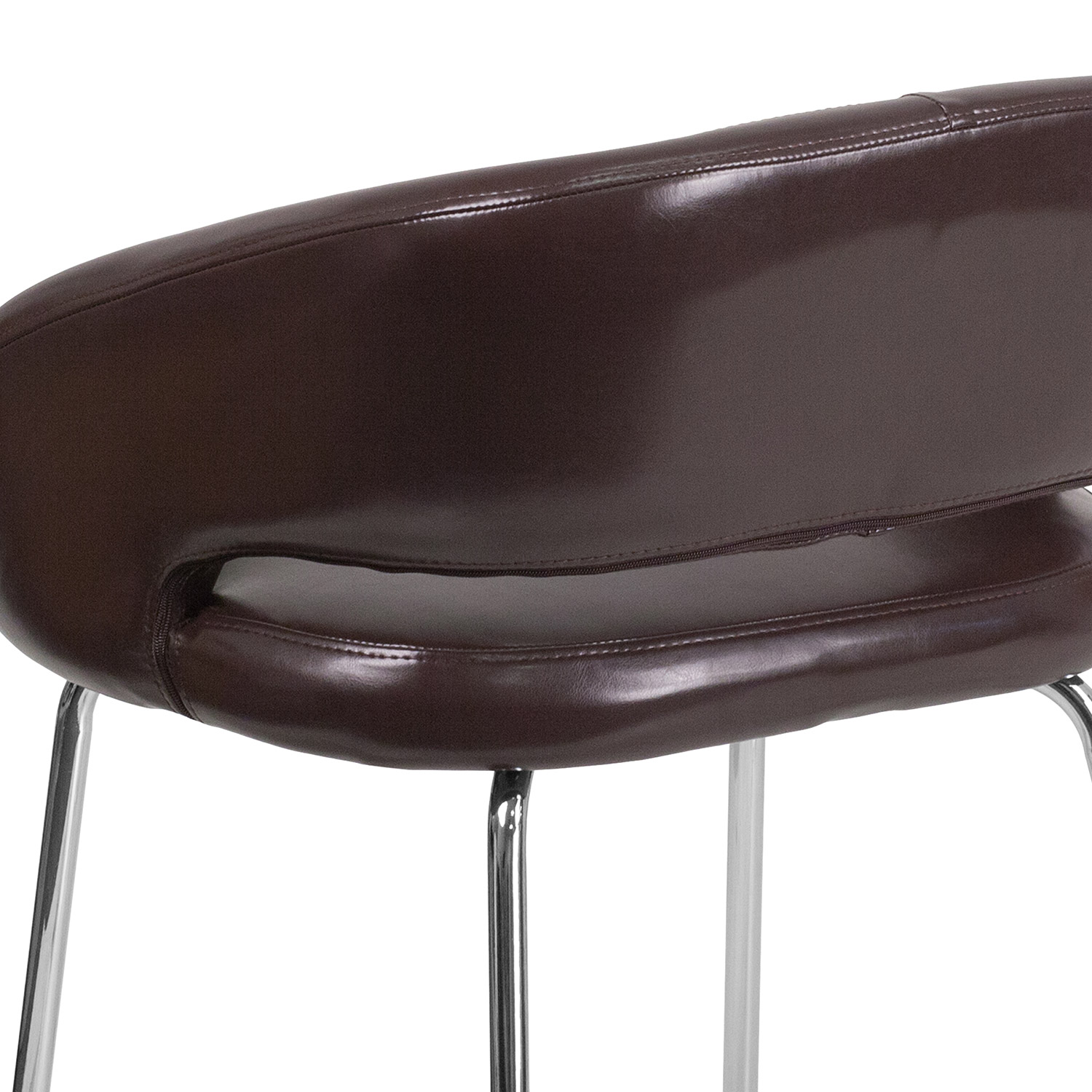 BLNK™ Fusion Series LeatherSoft Side Reception Chair - Brown