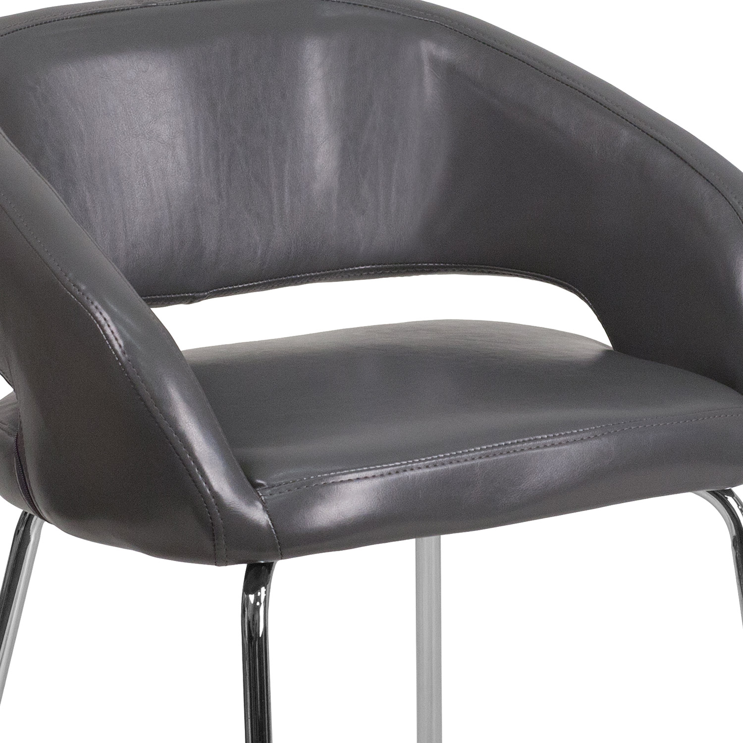 BLNK™ Fusion Series LeatherSoft Side Reception Chair - Gray