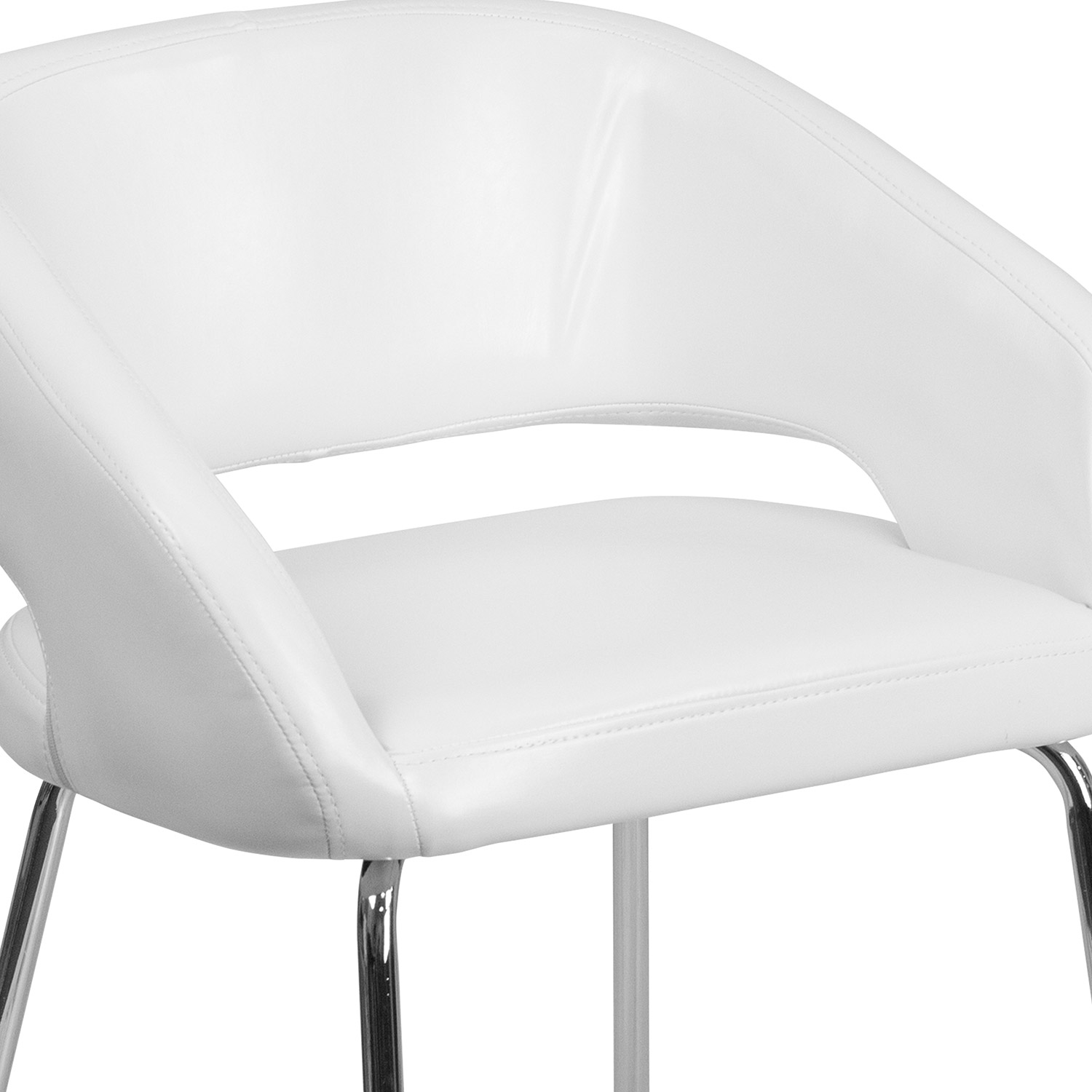 BLNK™ Fusion Series LeatherSoft Side Reception Chair - White