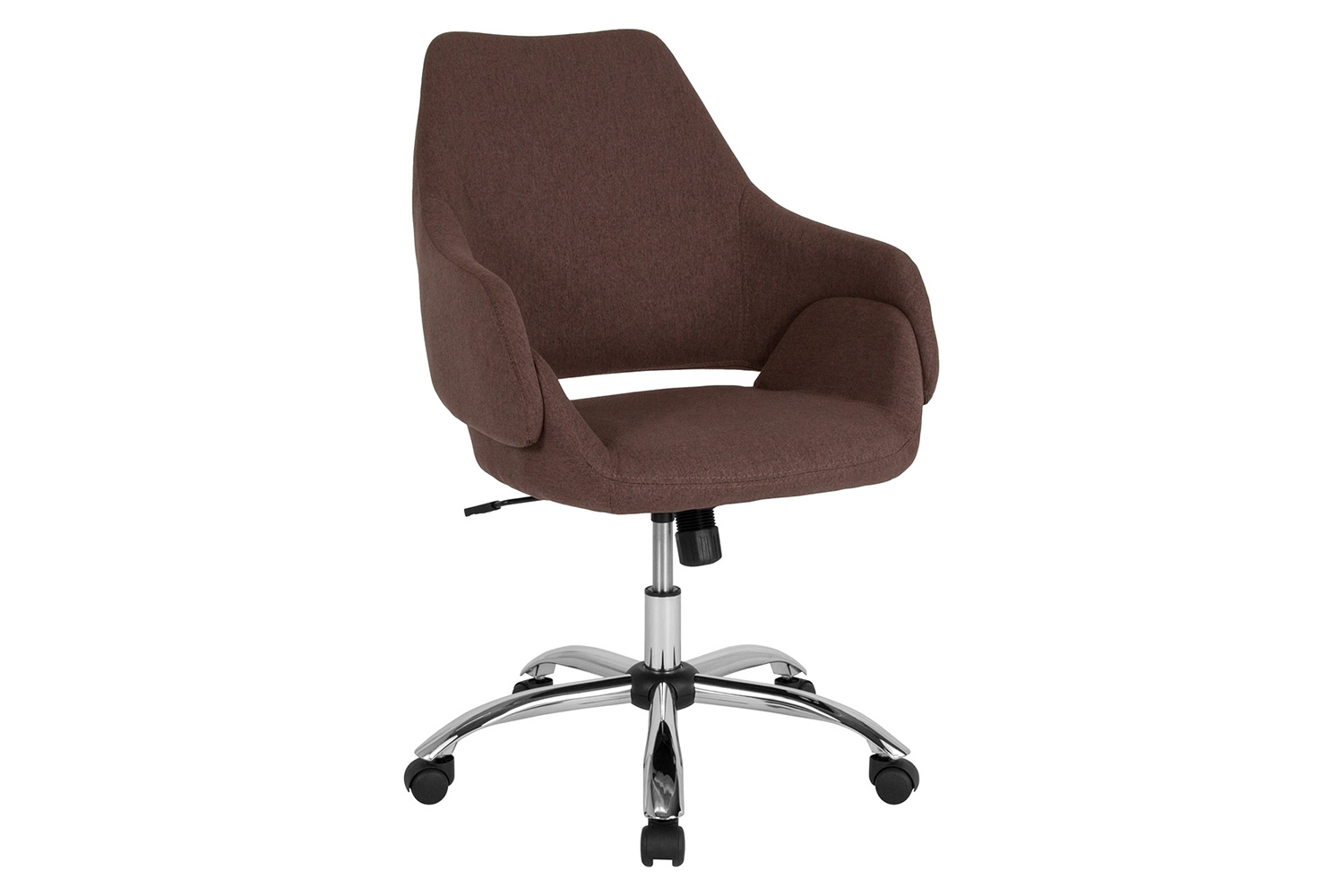 BLNK Madrid Fabric Home and Office Upholstered Mid-Back Chair - Brown