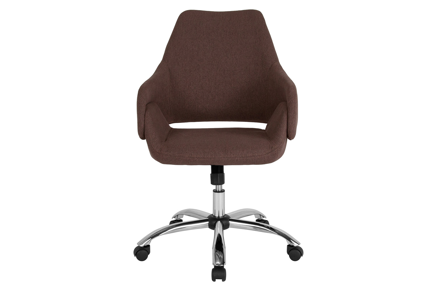 BLNK Madrid Fabric Home and Office Upholstered Mid-Back Chair - Brown