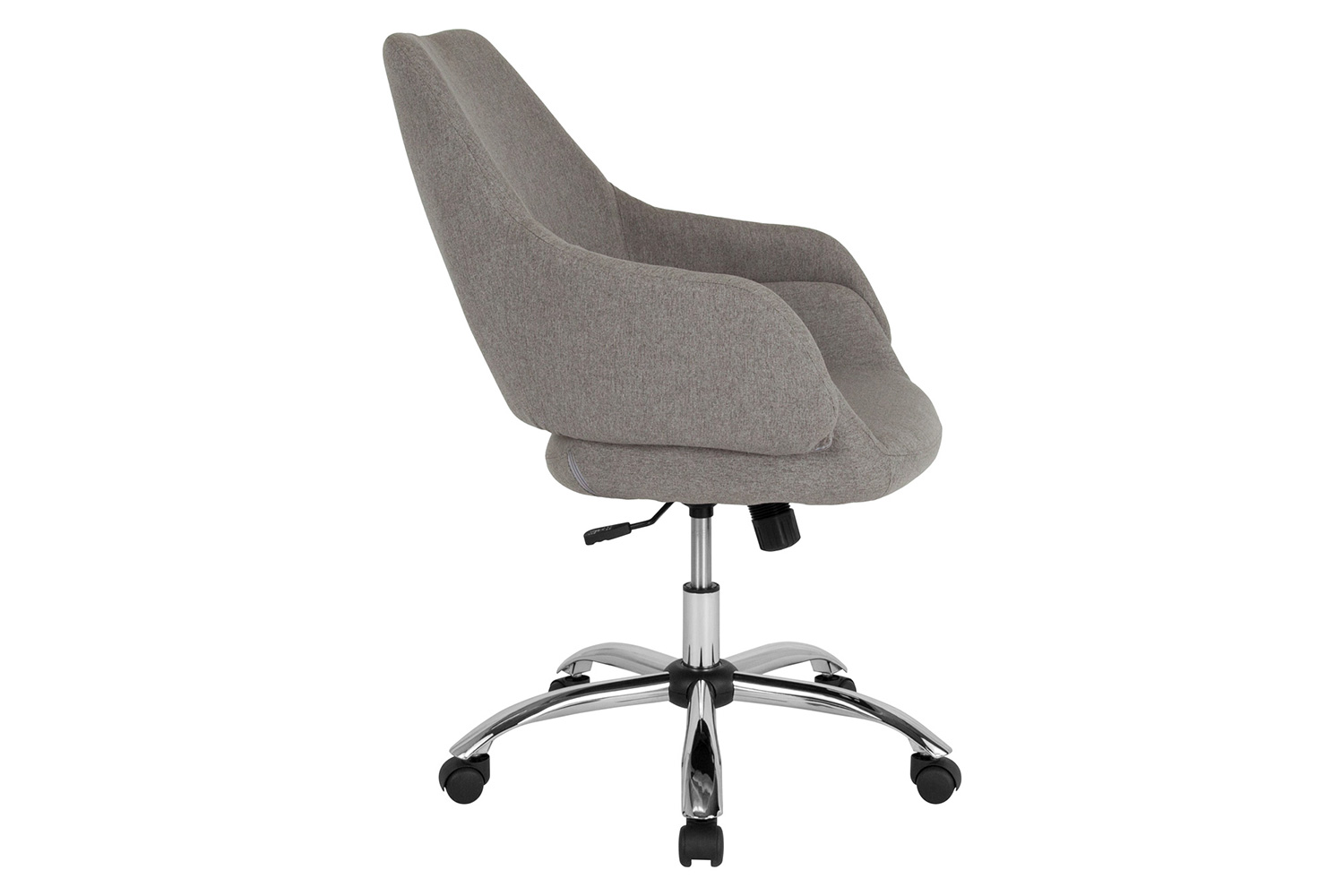 BLNK Madrid Fabric Home and Office Upholstered Mid-Back Chair - Light Gray