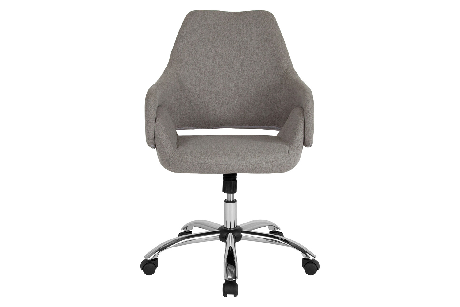 BLNK Madrid Fabric Home and Office Upholstered Mid-Back Chair - Light Gray