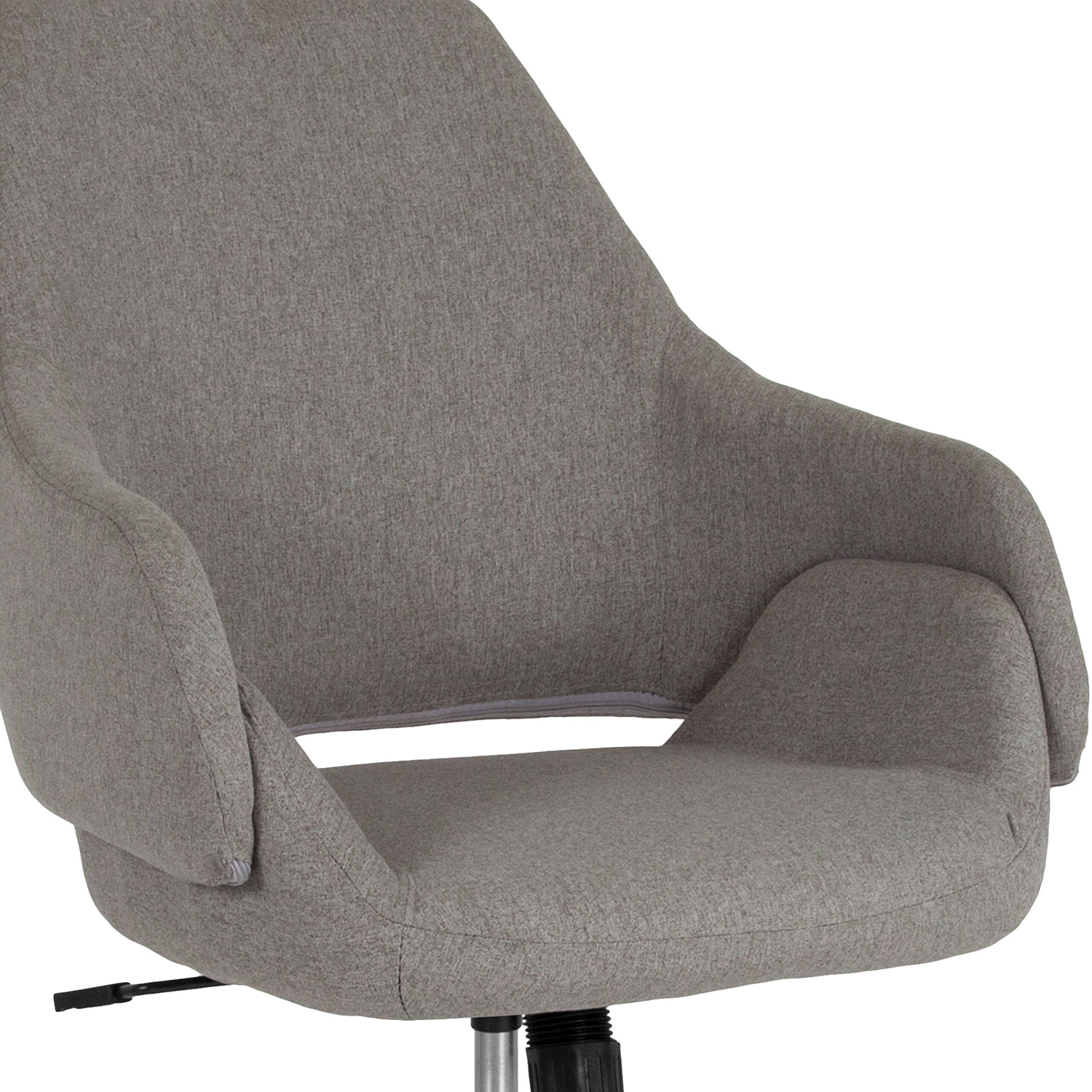 BLNK Madrid Fabric Home and Office Upholstered Mid-Back Chair - Light Gray