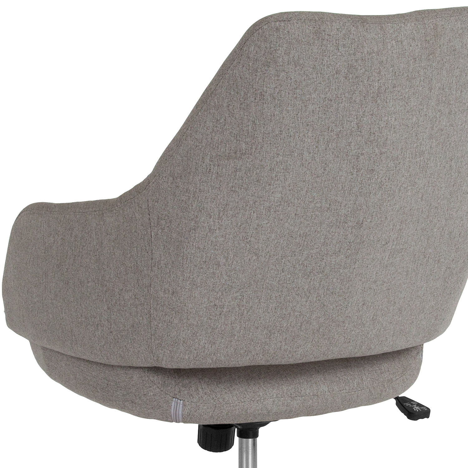 BLNK Madrid Fabric Home and Office Upholstered Mid-Back Chair - Light Gray