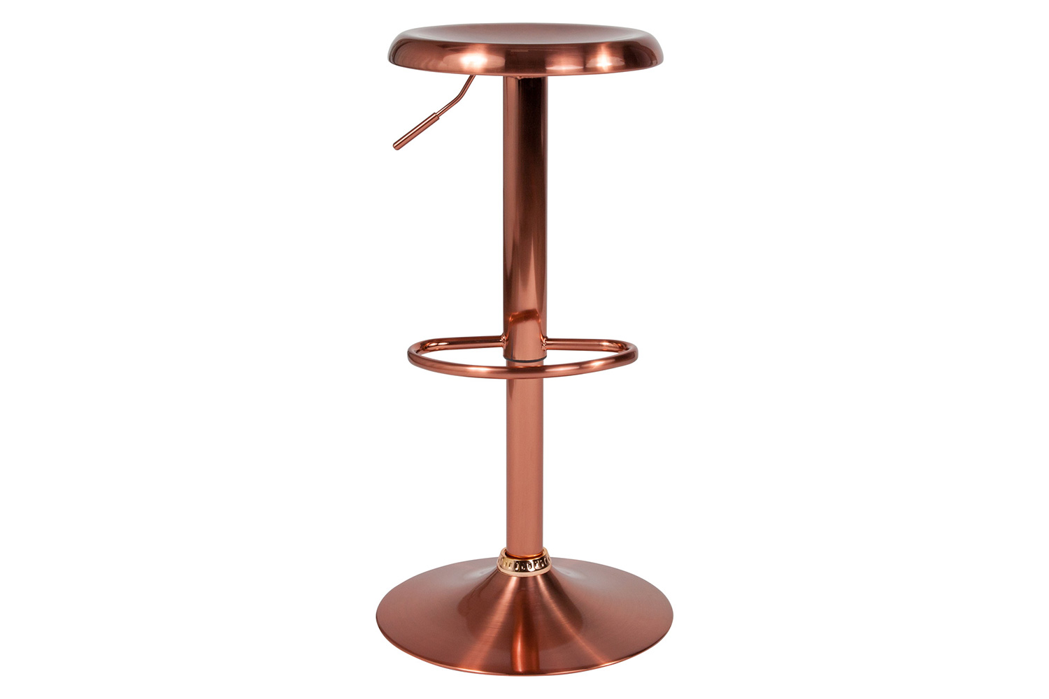 BLNK Madrid Series Adjustable Height Retro Bar Stool - Rose Gold