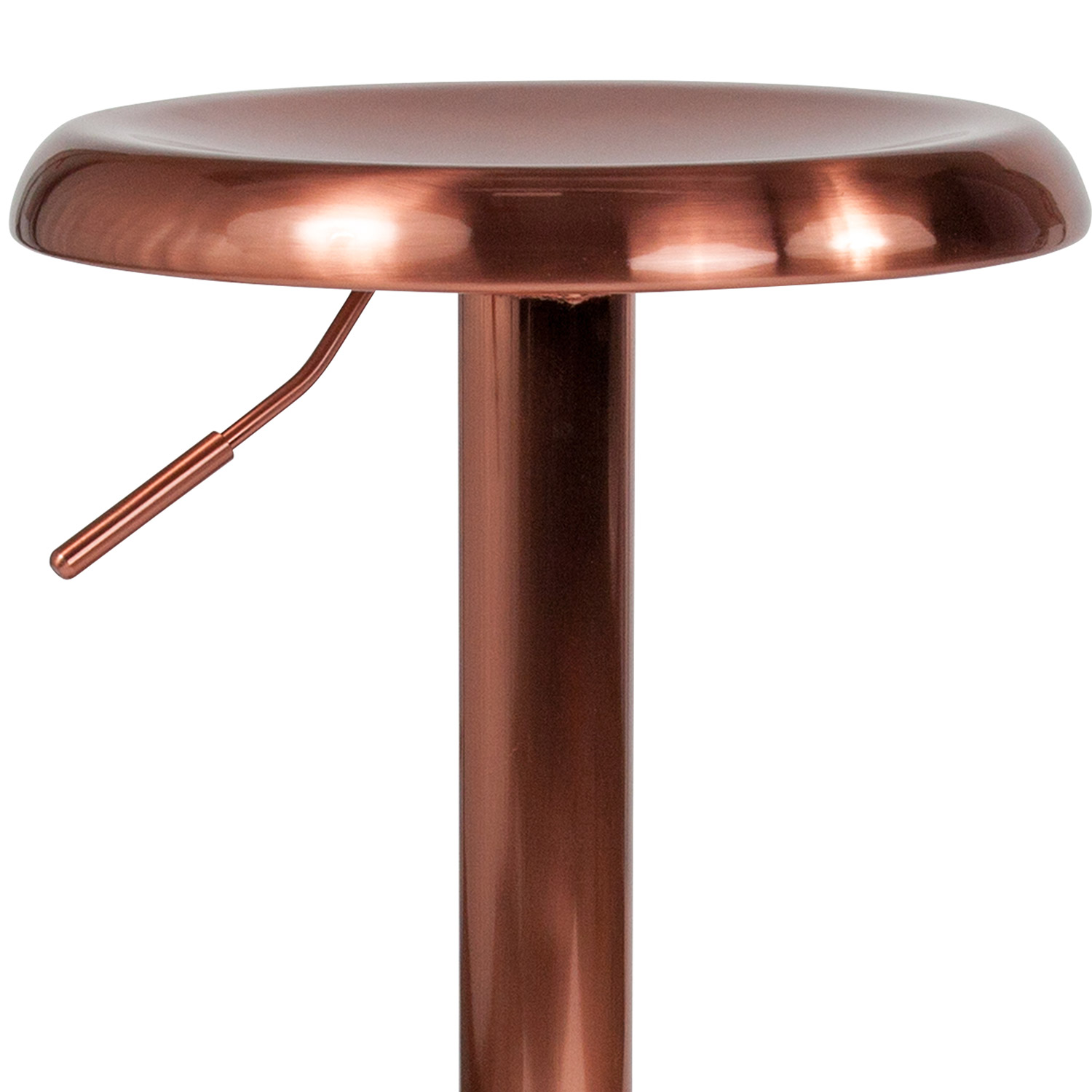 BLNK Madrid Series Adjustable Height Retro Bar Stool - Rose Gold