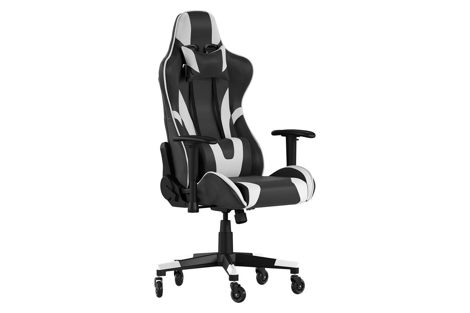 BLNK X20 Gaming Racing Office Computer PC Adjustable Chair with Reclining Back and Transparent Roller Wheels - Black