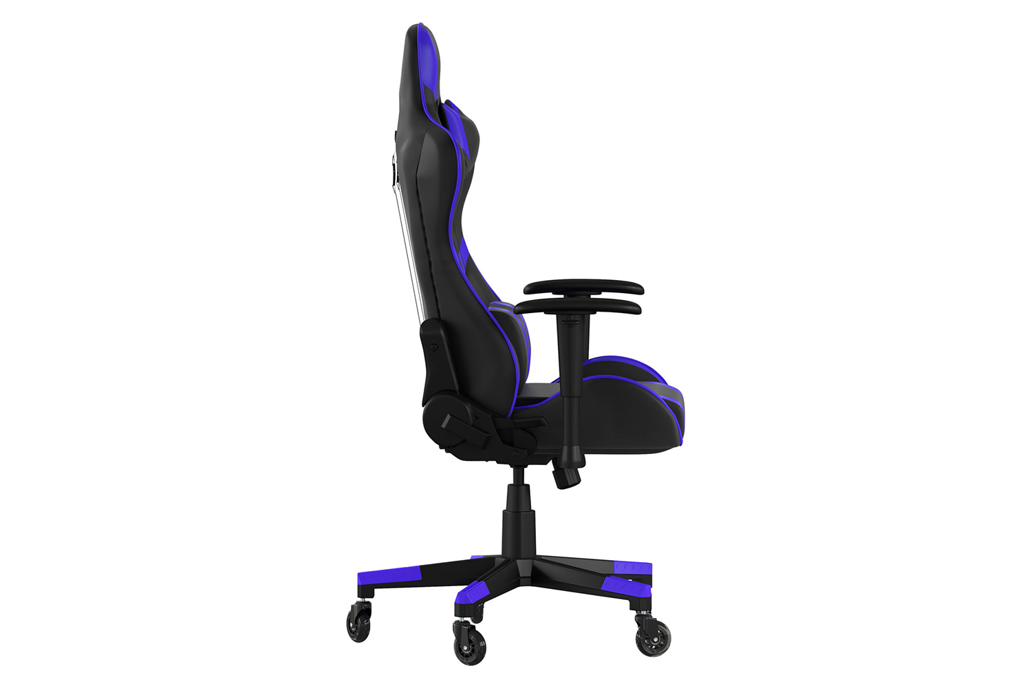 BLNK X20 Gaming Racing Office Computer PC Adjustable Chair with Reclining Back and Transparent Roller Wheels - Blue