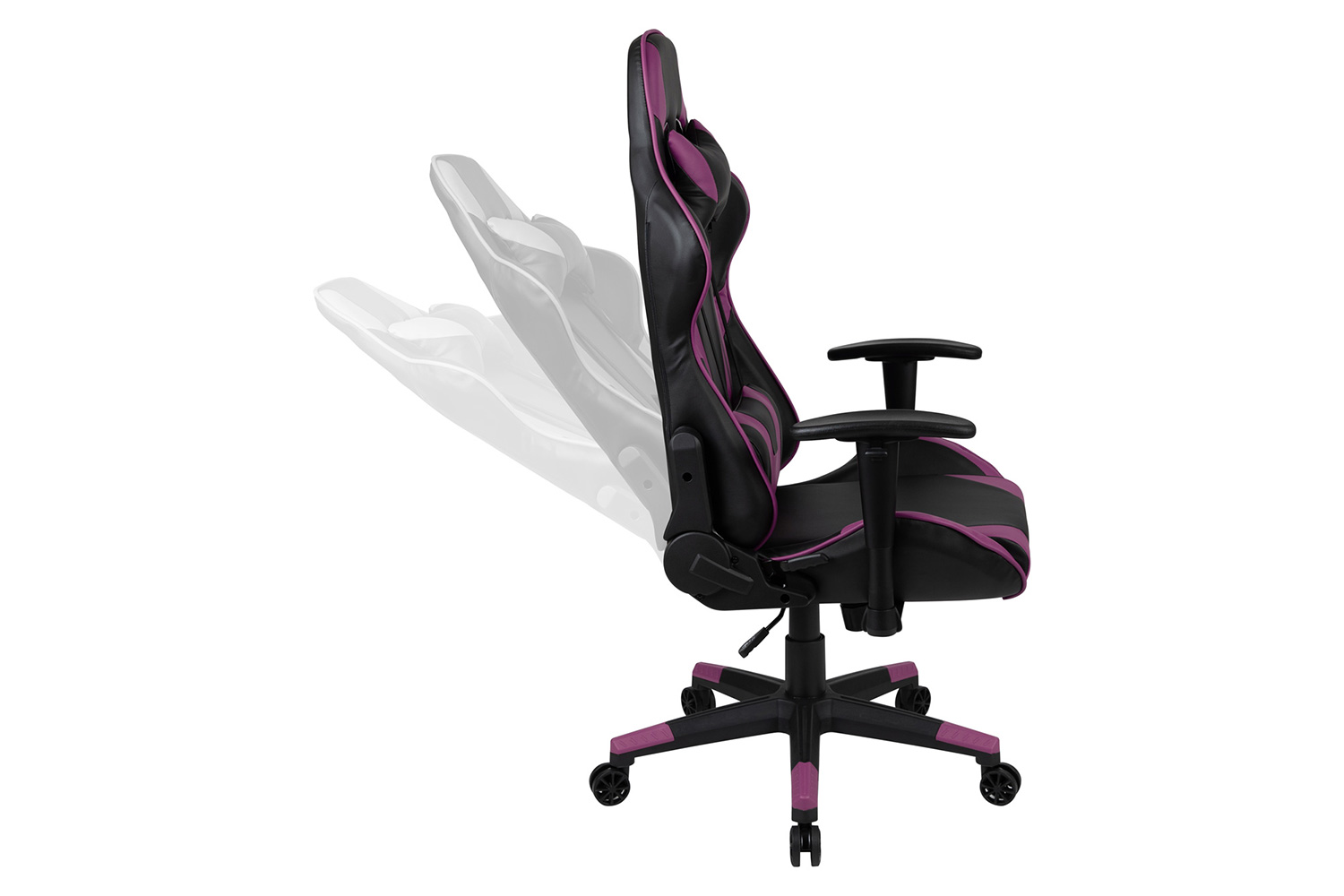 BLNK X20 Gaming Racing Office Ergonomic Computer PC Adjustable Swivel Chair with Fully Reclining Back - Purple