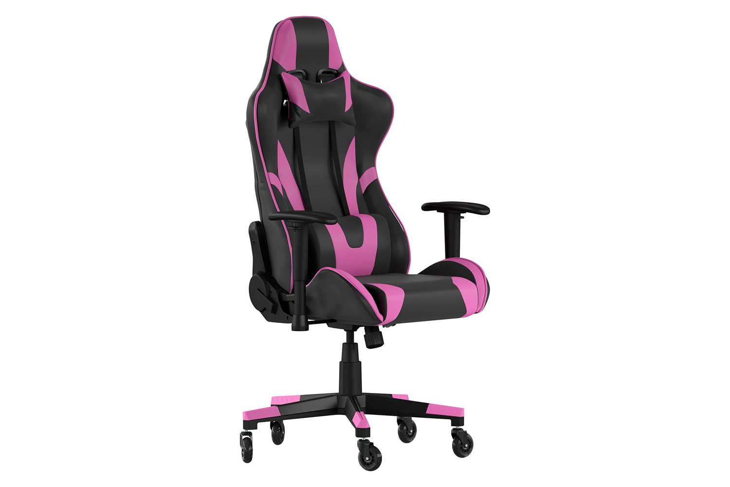 BLNK X20 Gaming Racing Office Computer PC Adjustable Chair with Reclining Back and Transparent Roller Wheels - Purple