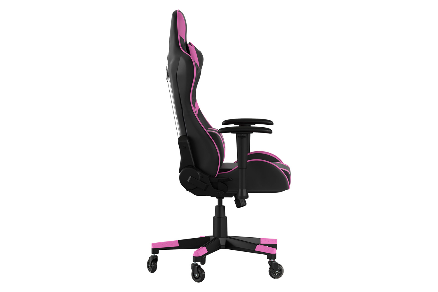 BLNK X20 Gaming Racing Office Computer PC Adjustable Chair with Reclining Back and Transparent Roller Wheels - Purple