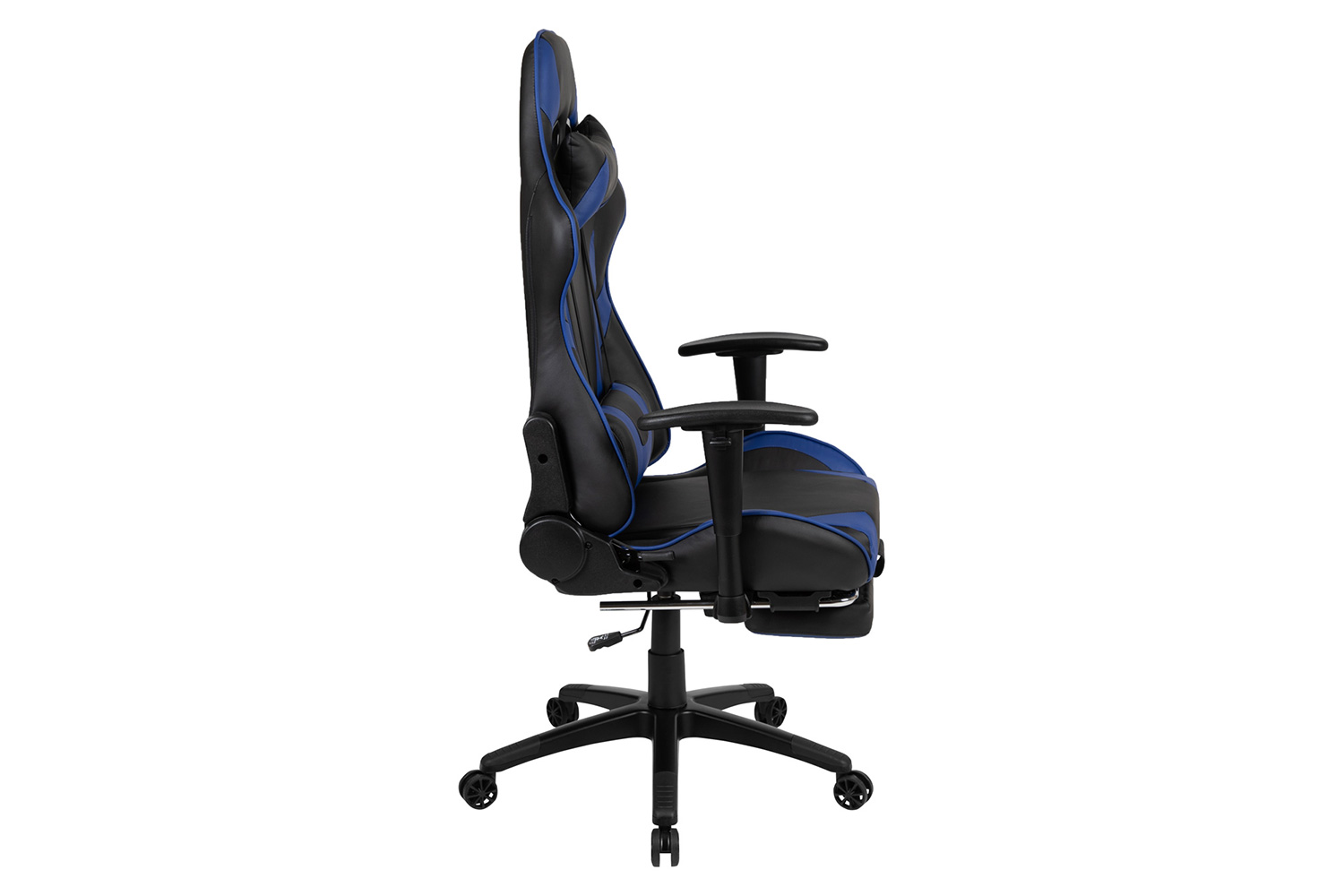 BLNK X30 Gaming Racing Office Ergonomic Computer Chair with Reclining Back and Slide-Out Footrest - Blue