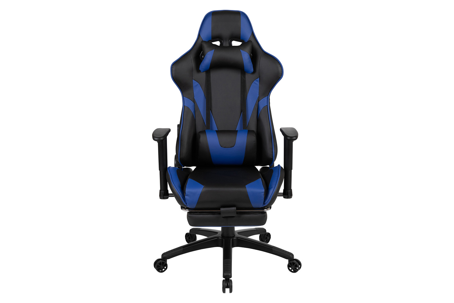 BLNK X30 Gaming Racing Office Ergonomic Computer Chair with Reclining Back and Slide-Out Footrest - Blue