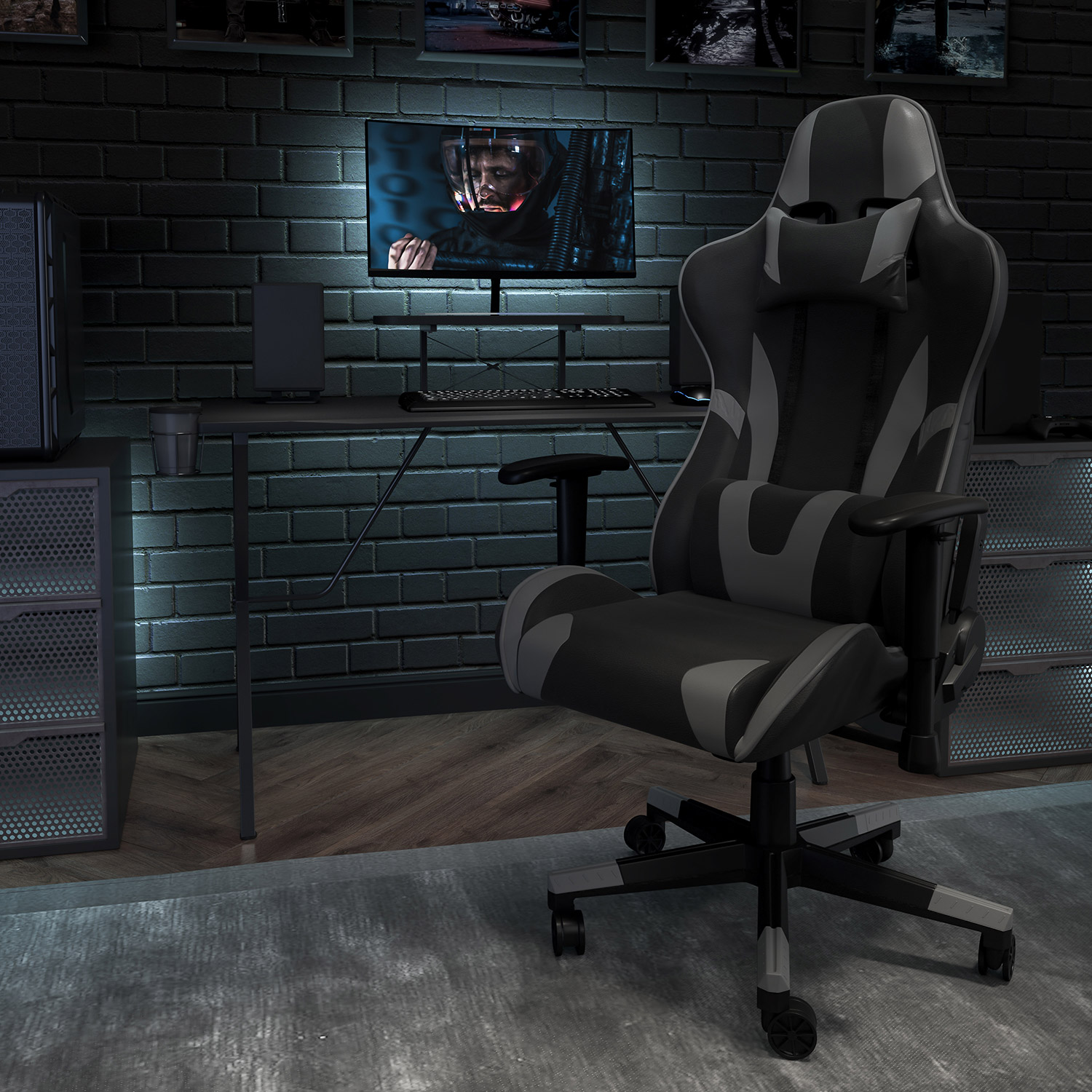 BLNK X30 Gaming Racing Office Ergonomic Computer Chair with Reclining Back and Slide-Out Footrest