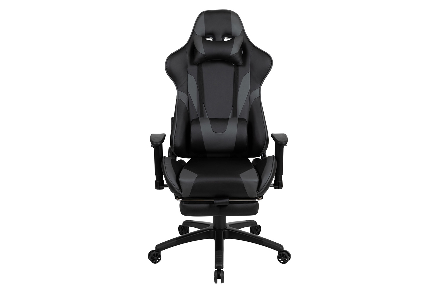 BLNK X30 Gaming Racing Office Ergonomic Computer Chair with Reclining Back and Slide-Out Footrest - Gray