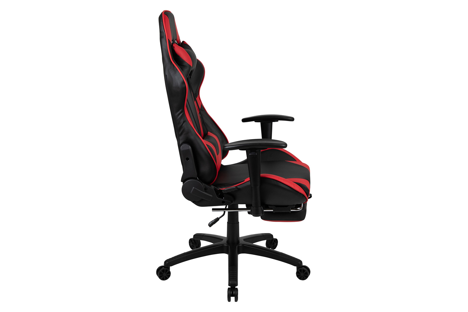 BLNK X30 Gaming Racing Office Ergonomic Computer Chair with Fully Reclining Back and Slide-Out Footrest - Red