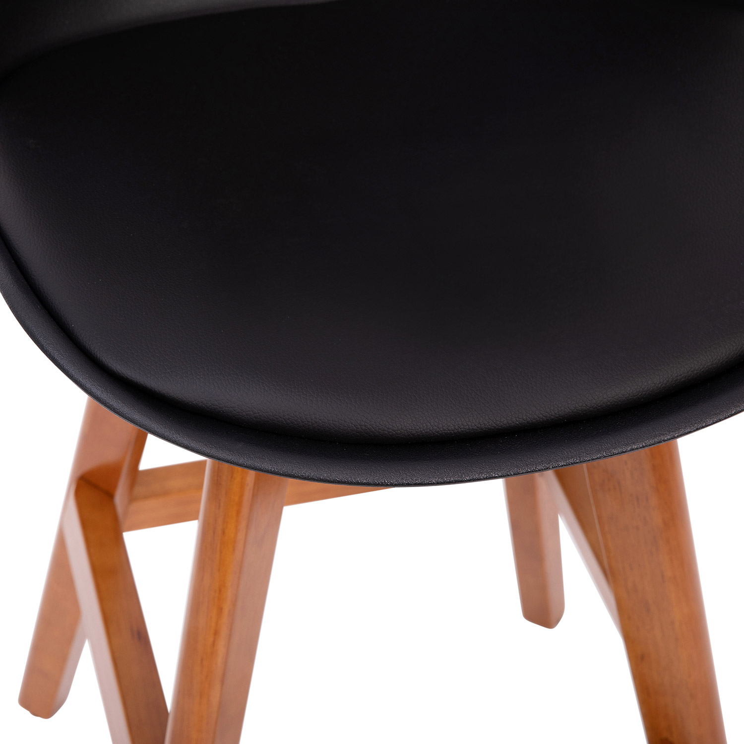 BLNK™ Dana Commercial LeatherSoft Modern Counter Stools with Plastic Backrest and Padded Seat Set of 2 - Black