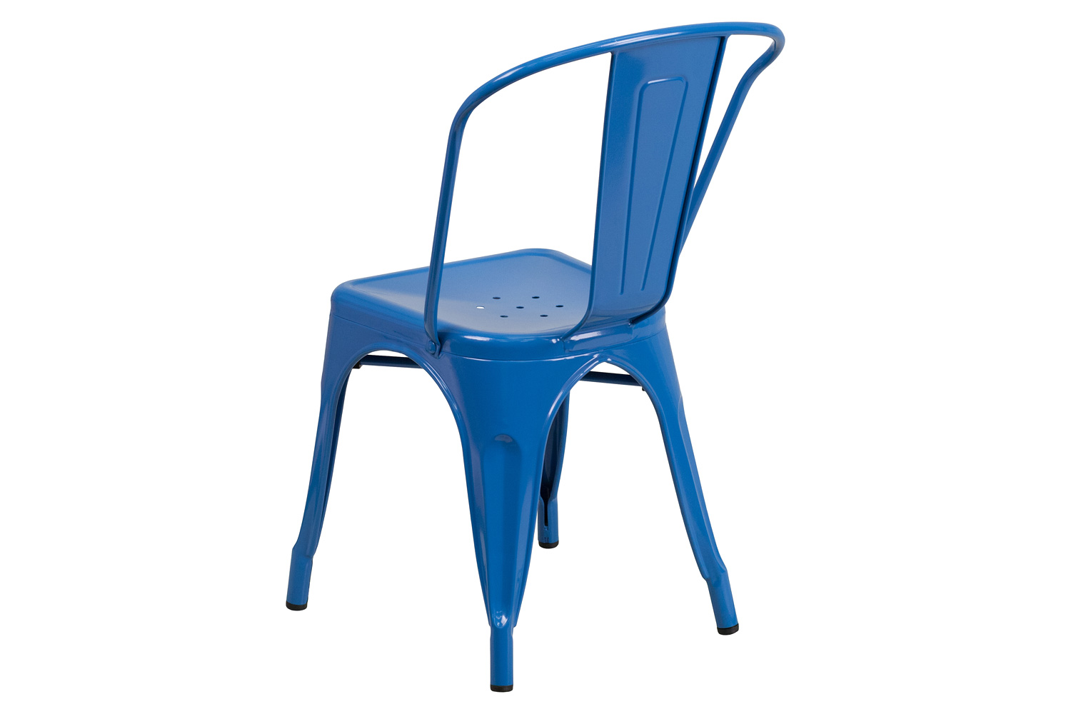 BLNK™ Perry Commercial Metal Indoor-Outdoor Stackable Chair - Blue