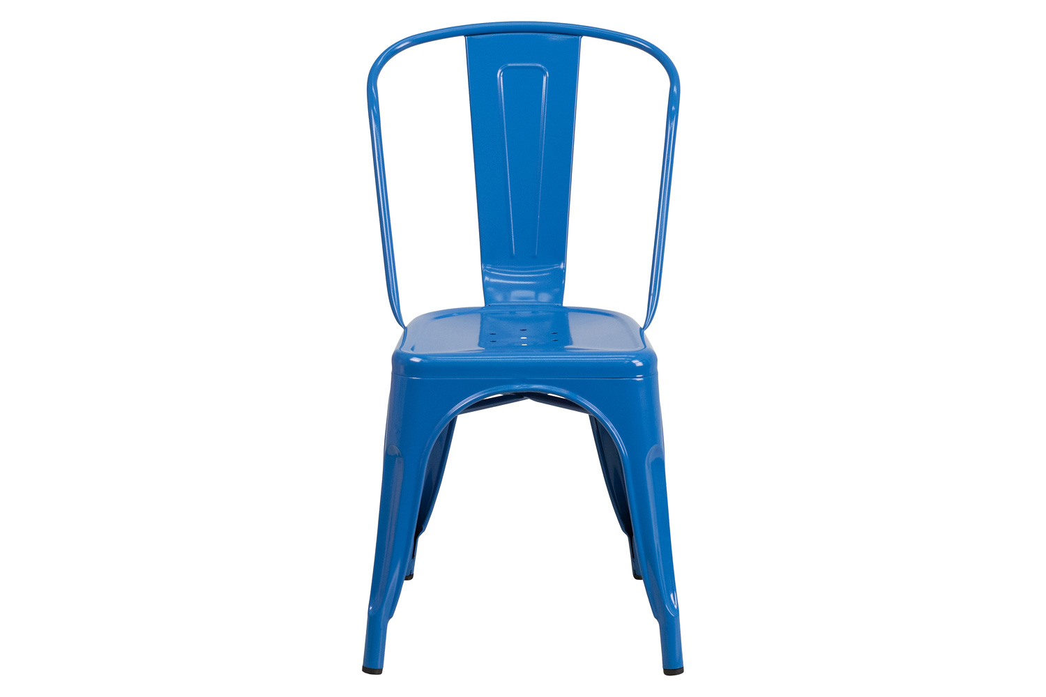 BLNK™ Perry Commercial Metal Indoor-Outdoor Stackable Chair - Blue