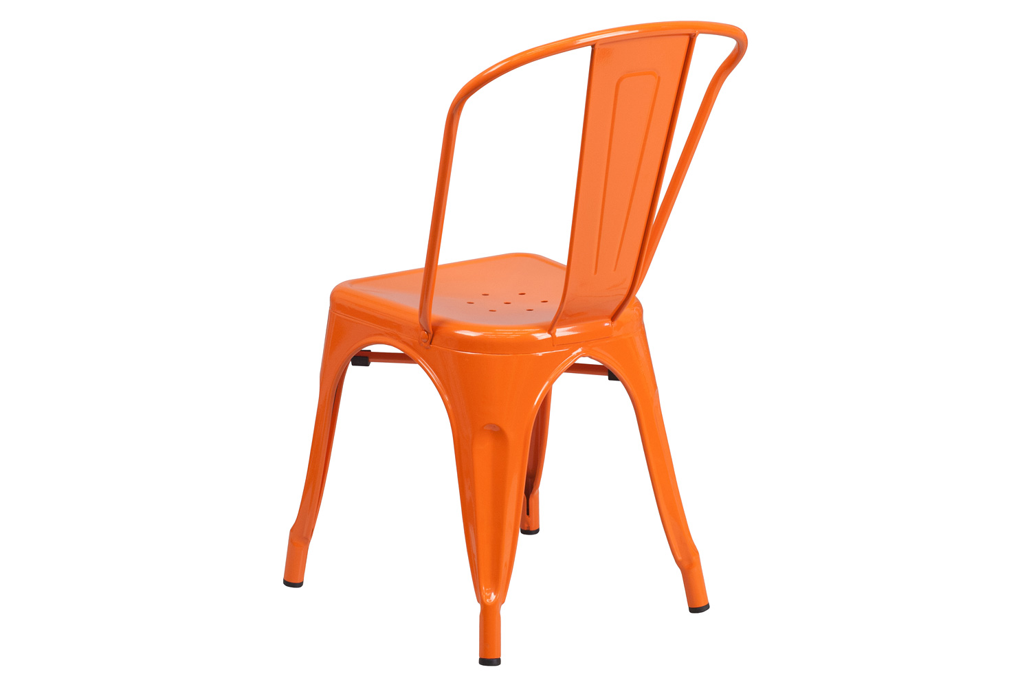 BLNK Perry Commercial Metal Indoor-Outdoor Stackable Chair - Orange