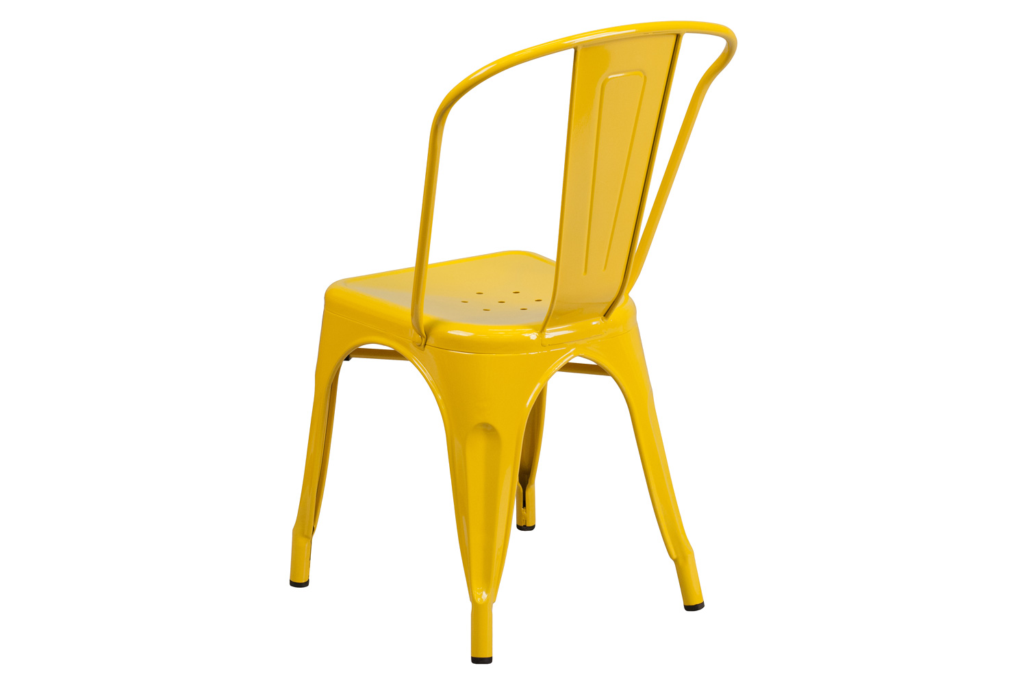 BLNK Perry Commercial Metal Indoor-Outdoor Stackable Chair - Yellow