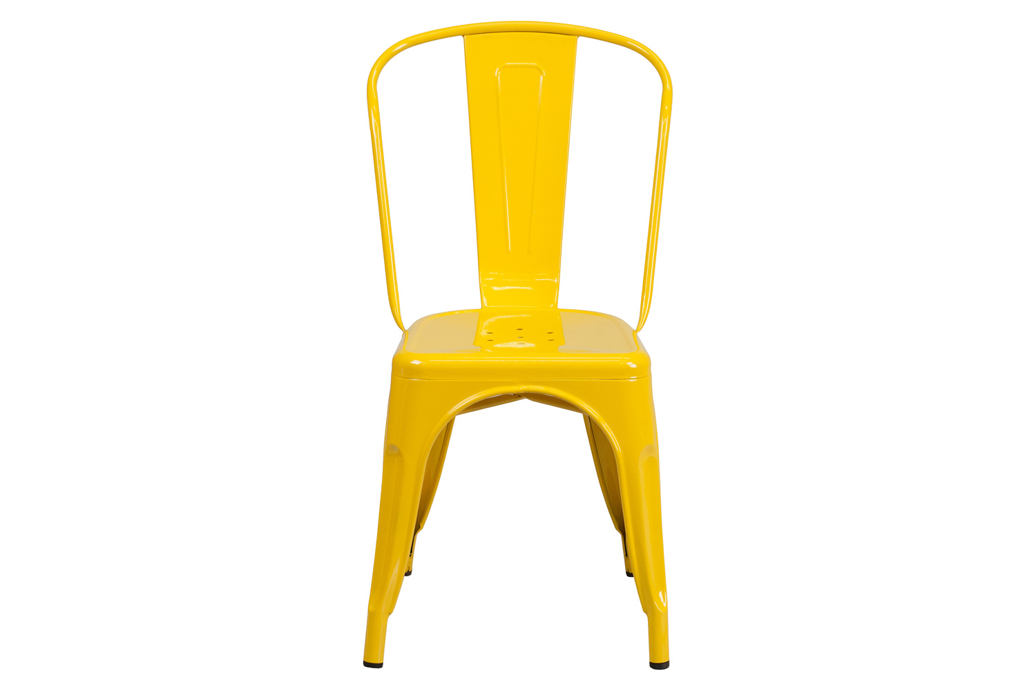 BLNK Perry Commercial Metal Indoor-Outdoor Stackable Chair - Yellow