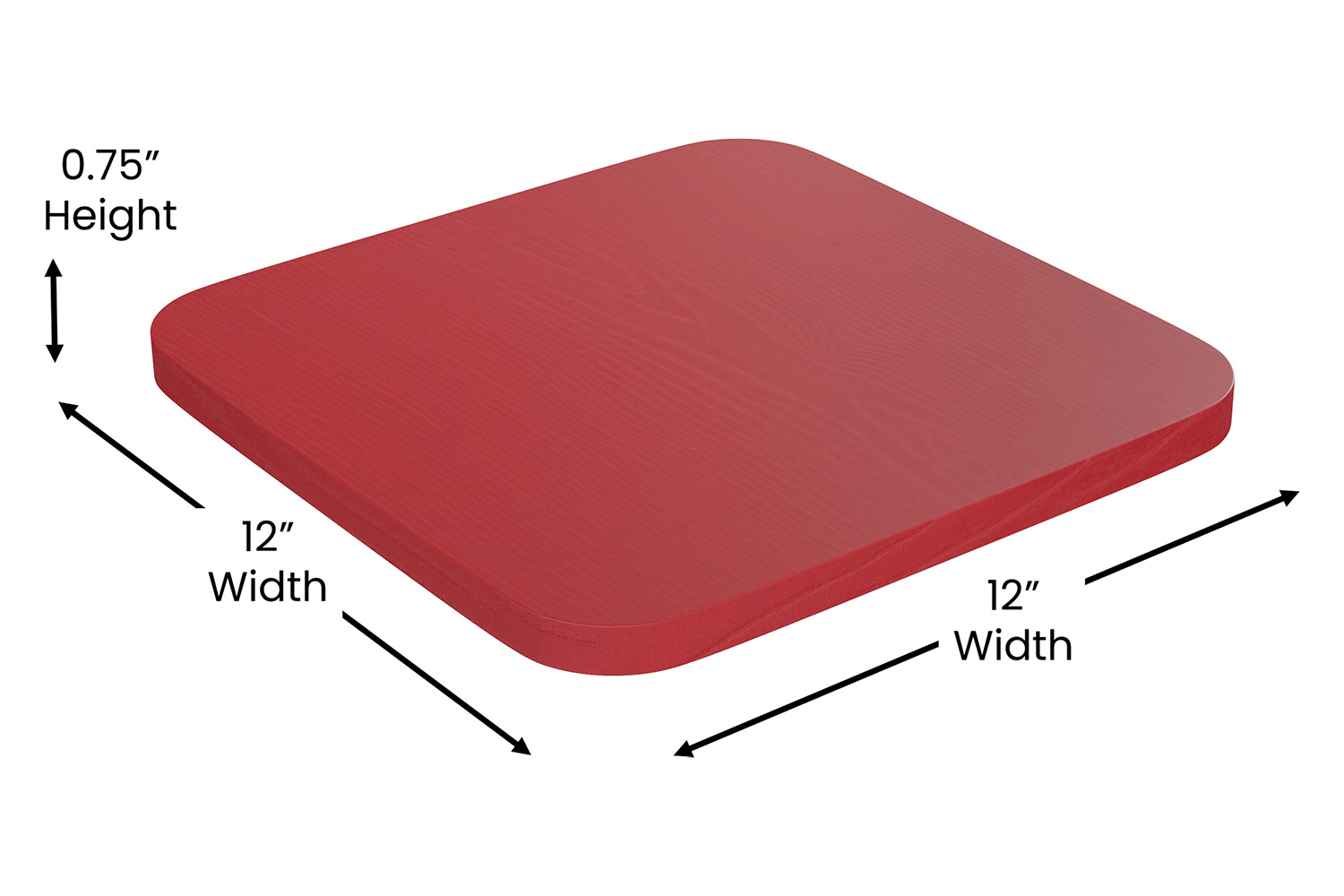 BLNK Kai Commercial Metal Indoor-Outdoor Counter Height Stool with Removable Back and All-Weather Poly Resin Seat - Red