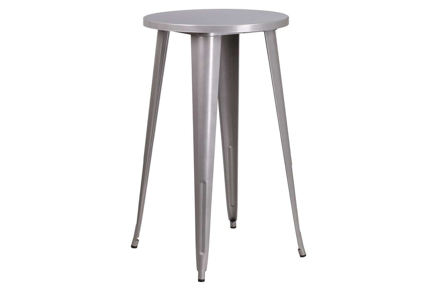 BLNK James Commercial Round Metal Indoor-Outdoor Bar Height Table