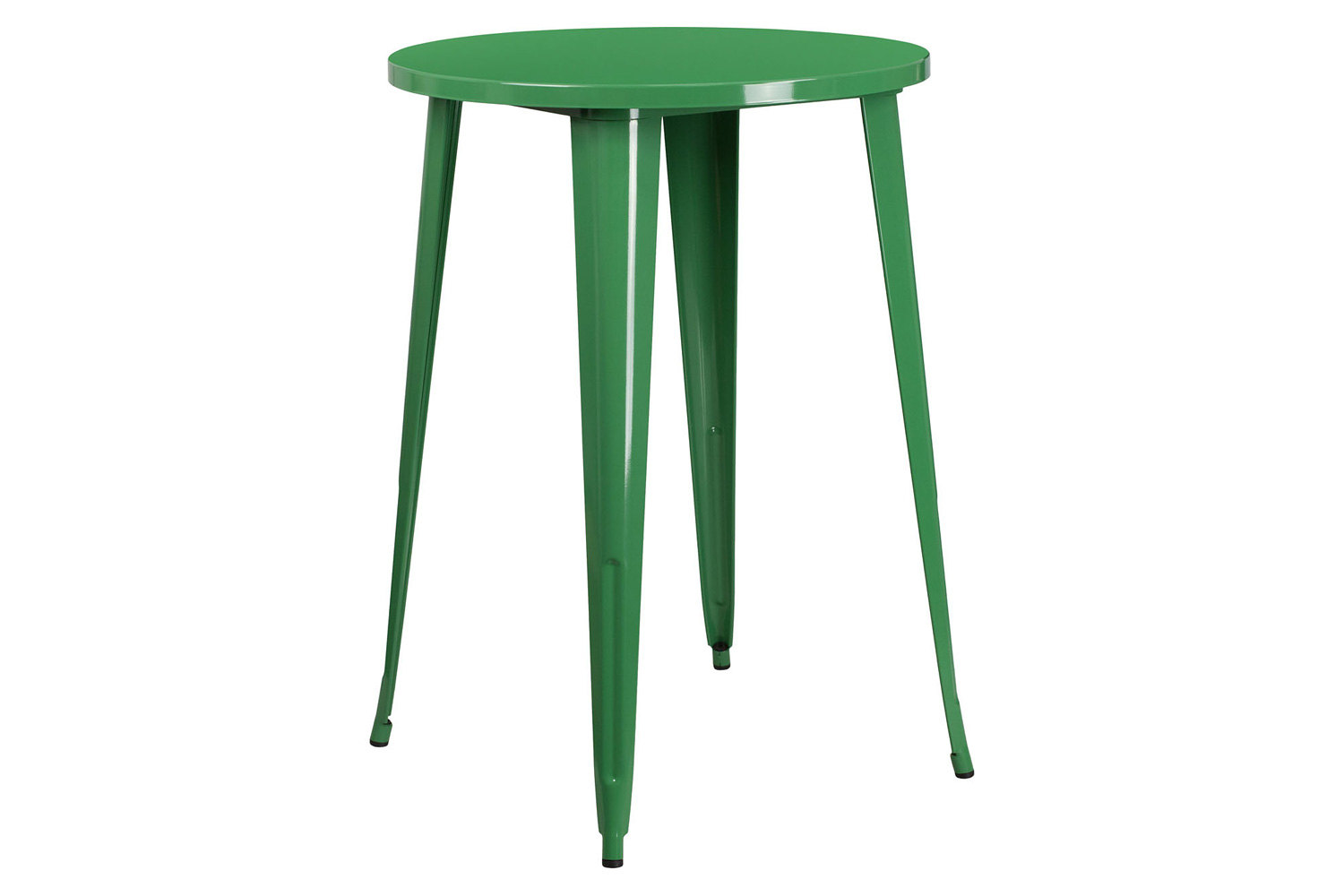 BLNK Philip Commercial Round Metal Indoor-Outdoor Bar Height Table