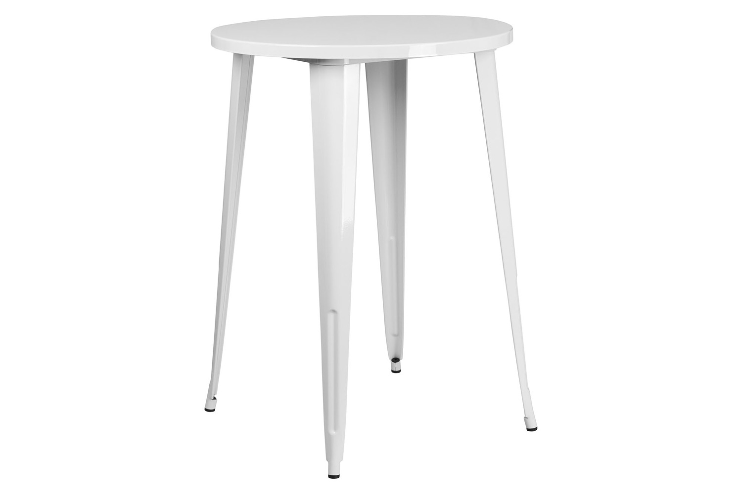 BLNK Philip Commercial Round Metal Indoor-Outdoor Bar Height Table