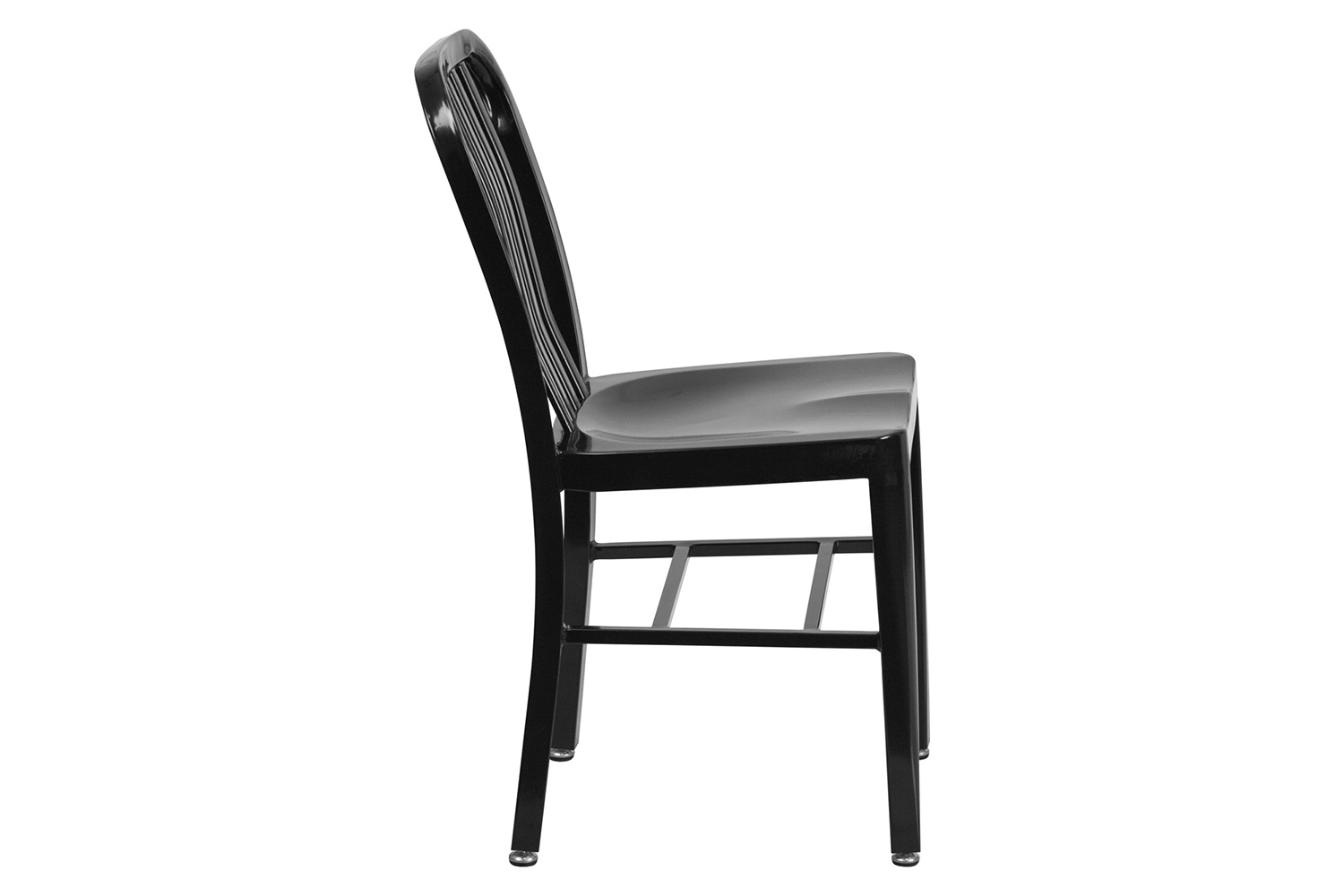 BLNK Gael Commercial Metal Indoor-Outdoor Chair - Black