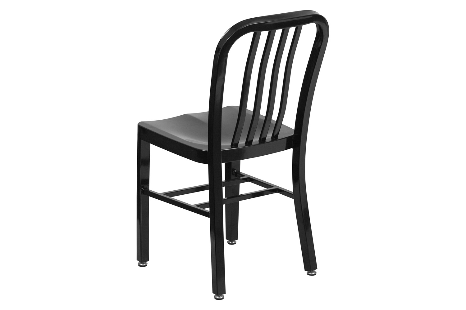 BLNK Gael Commercial Metal Indoor-Outdoor Chair - Black