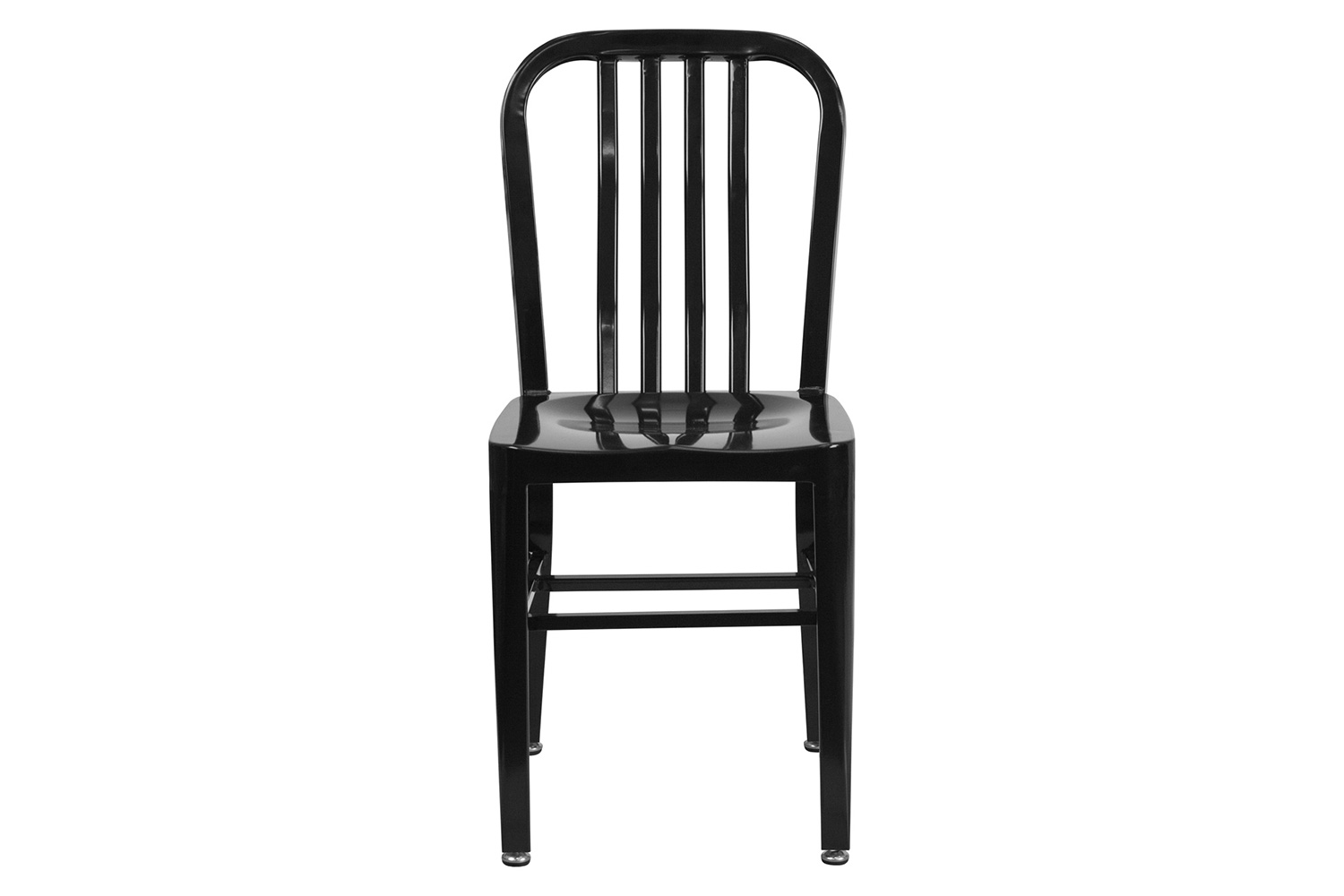 BLNK Gael Commercial Metal Indoor-Outdoor Chair - Black