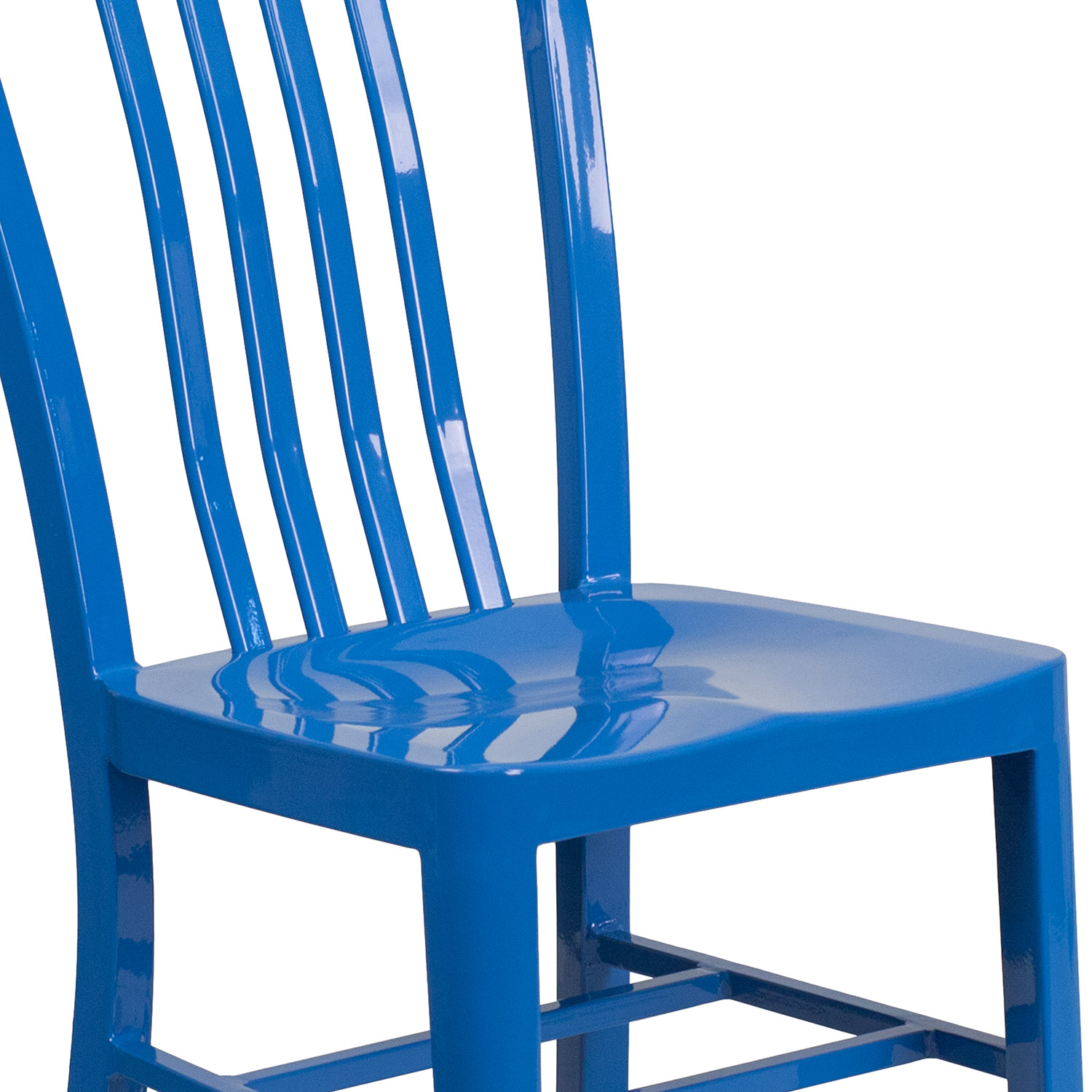 BLNK Gael Commercial Metal Indoor-Outdoor Chair - Blue