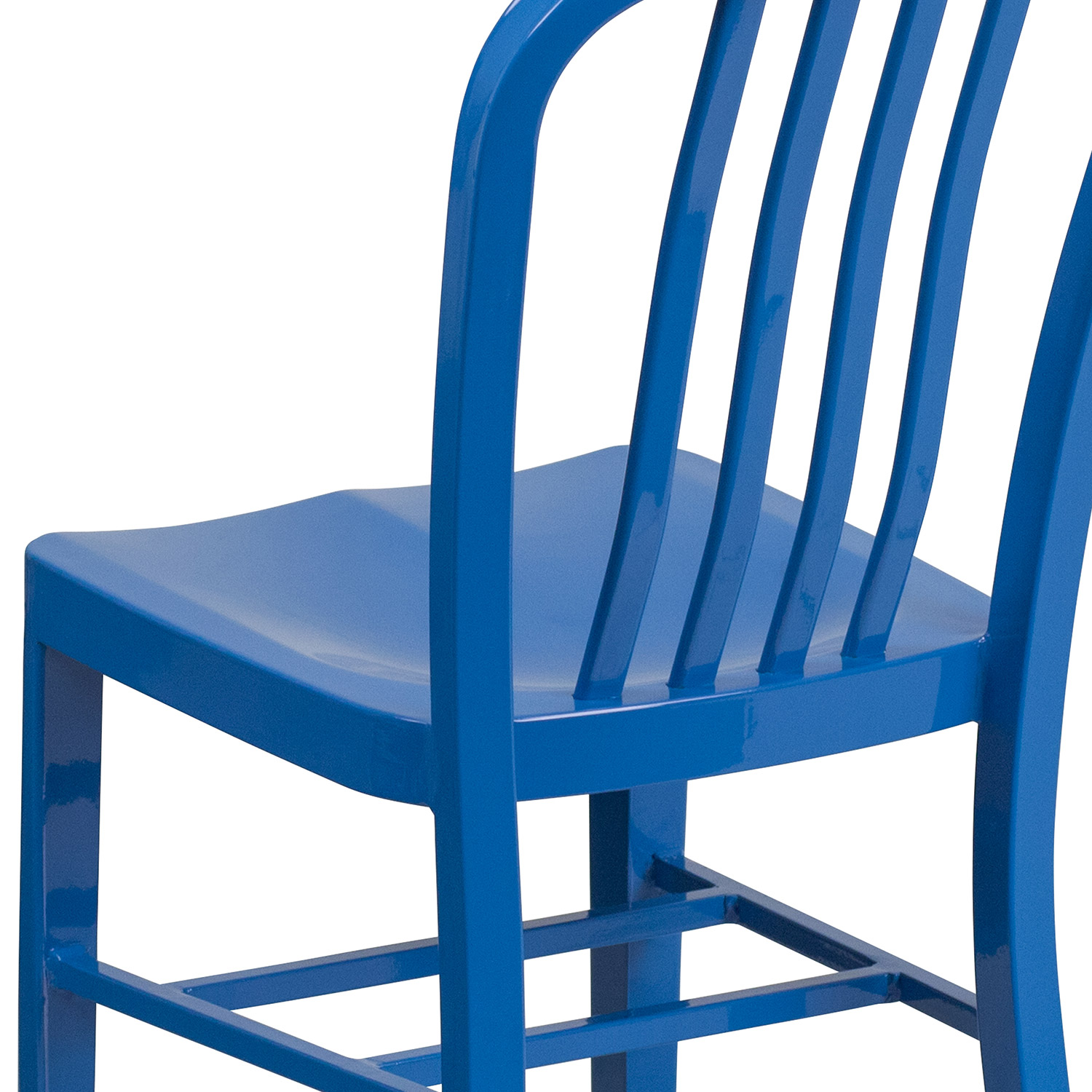 BLNK Gael Commercial Metal Indoor-Outdoor Chair - Blue