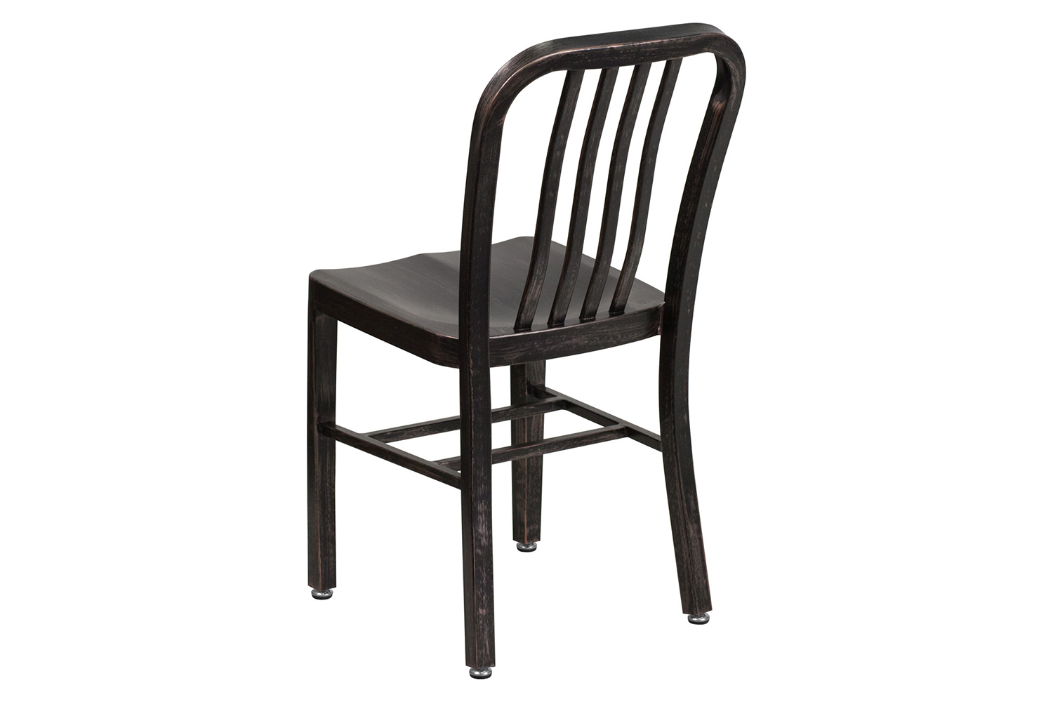 BLNK Gael Commercial Metal Indoor-Outdoor Chair - Black/Antique Gold