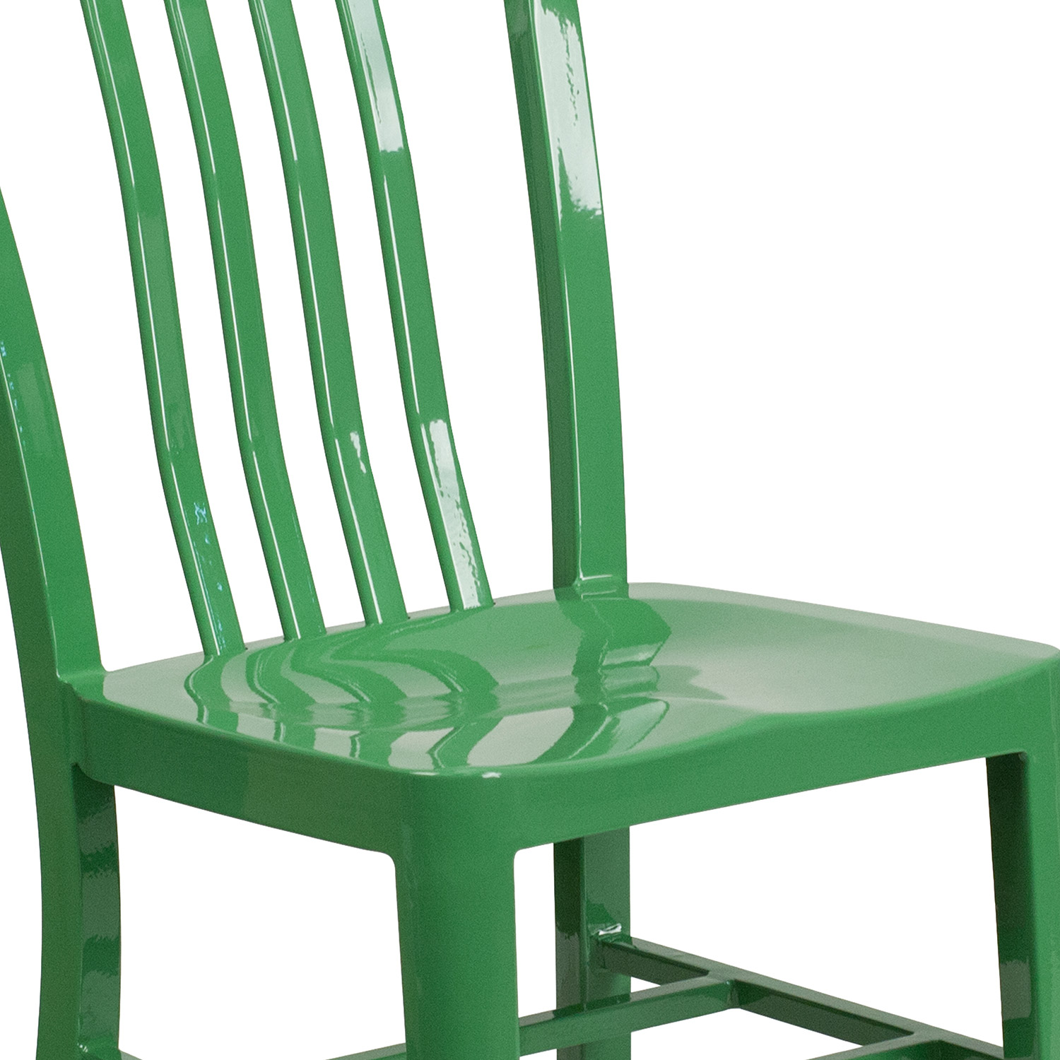 BLNK Gael Commercial Metal Indoor-Outdoor Chair - Green