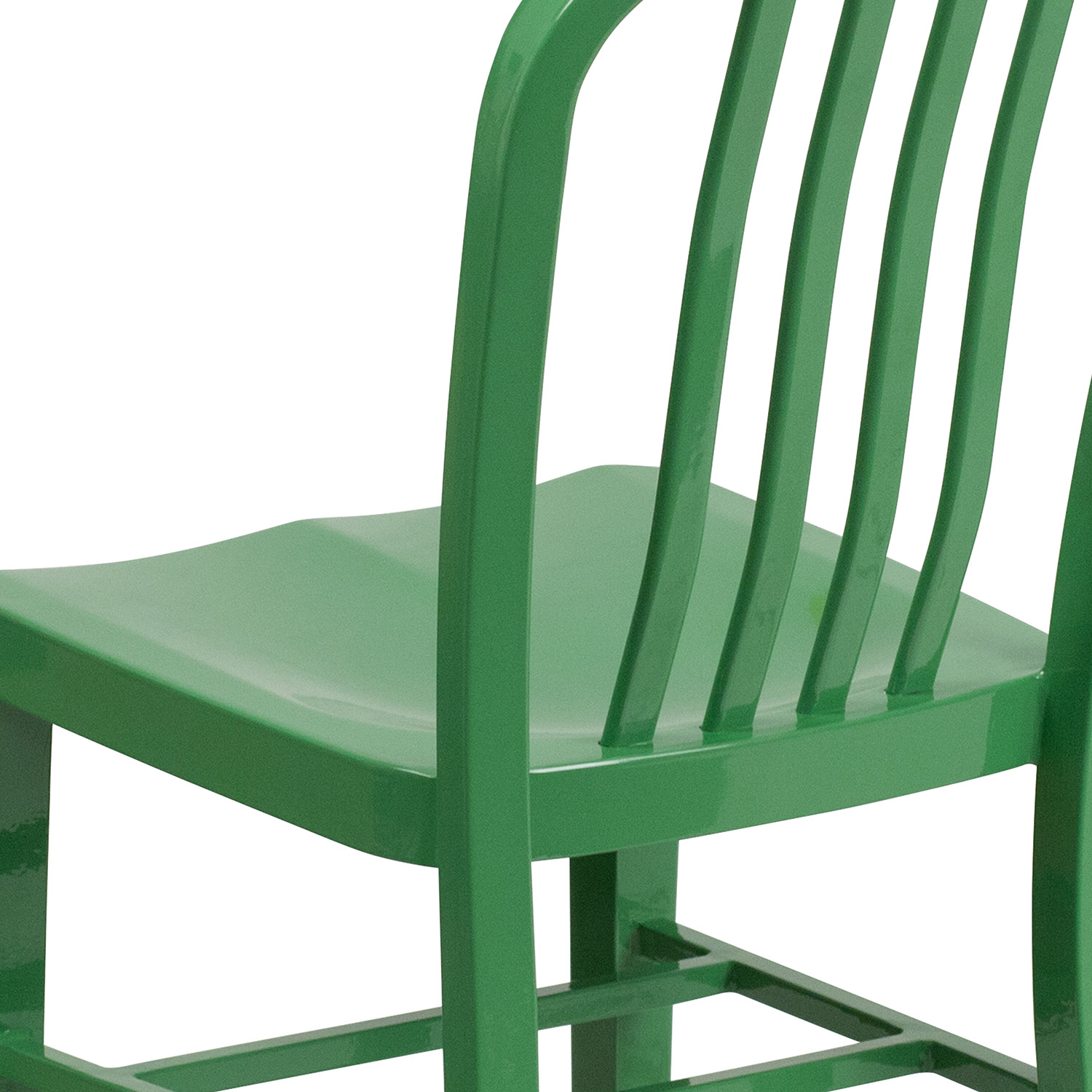 BLNK Gael Commercial Metal Indoor-Outdoor Chair - Green