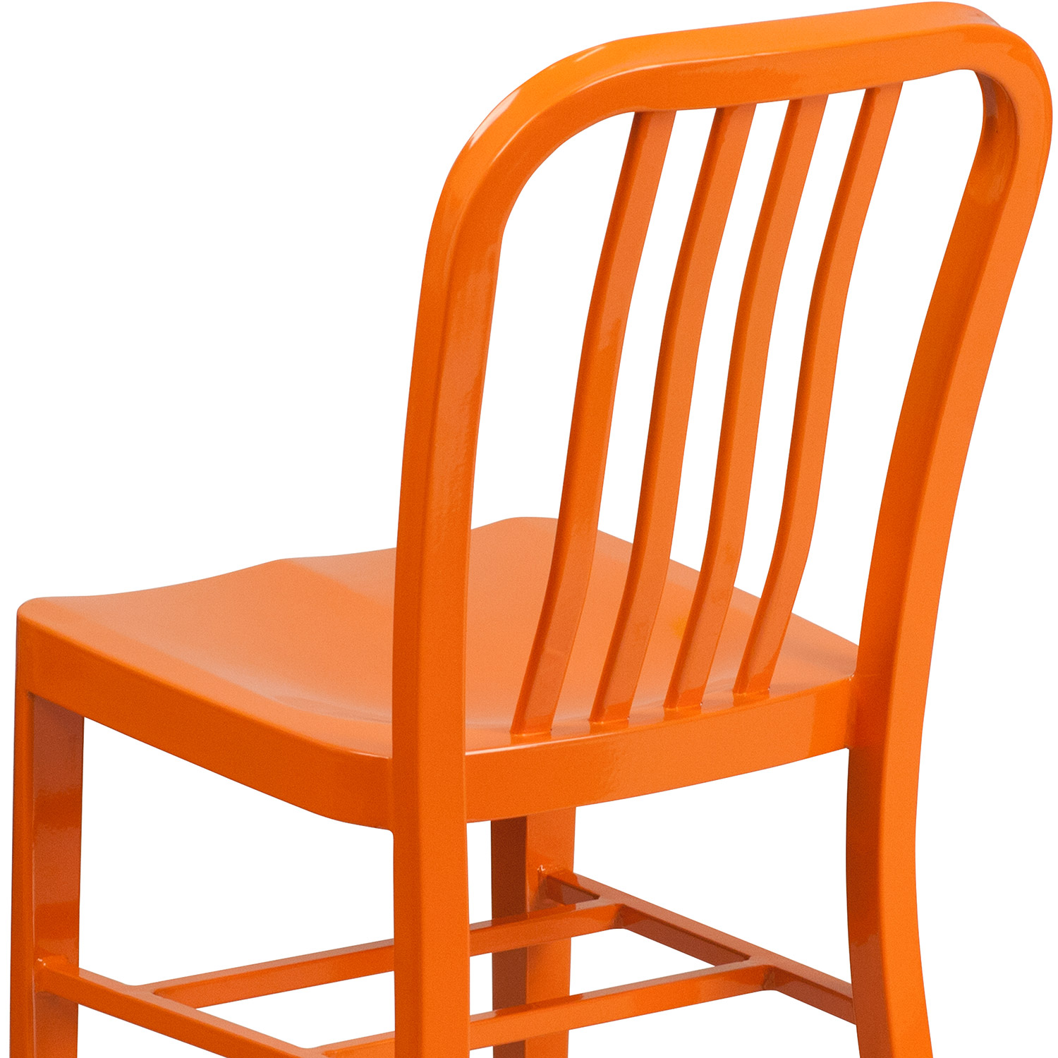 BLNK Gael Commercial Metal Indoor-Outdoor Chair - Orange