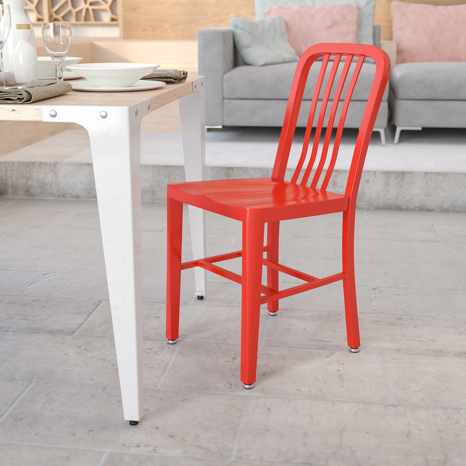 BLNK Gael Commercial Metal Indoor-Outdoor Chair